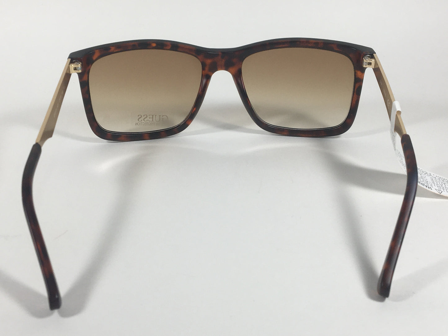 Guess Rectangular Sunglasses Gold Brown Tortoise Brown Gradient GF0171 52F - Sunglasses