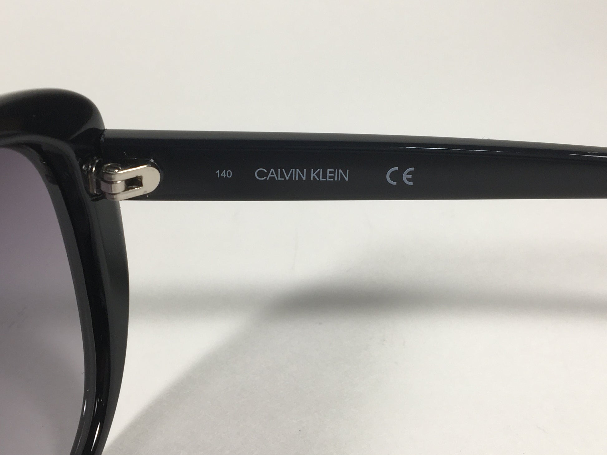 Calvin Klein Cat Eye Sunglasses CK19560S 001 Black Gloss Frame Gray Gradient Lens - Sunglasses