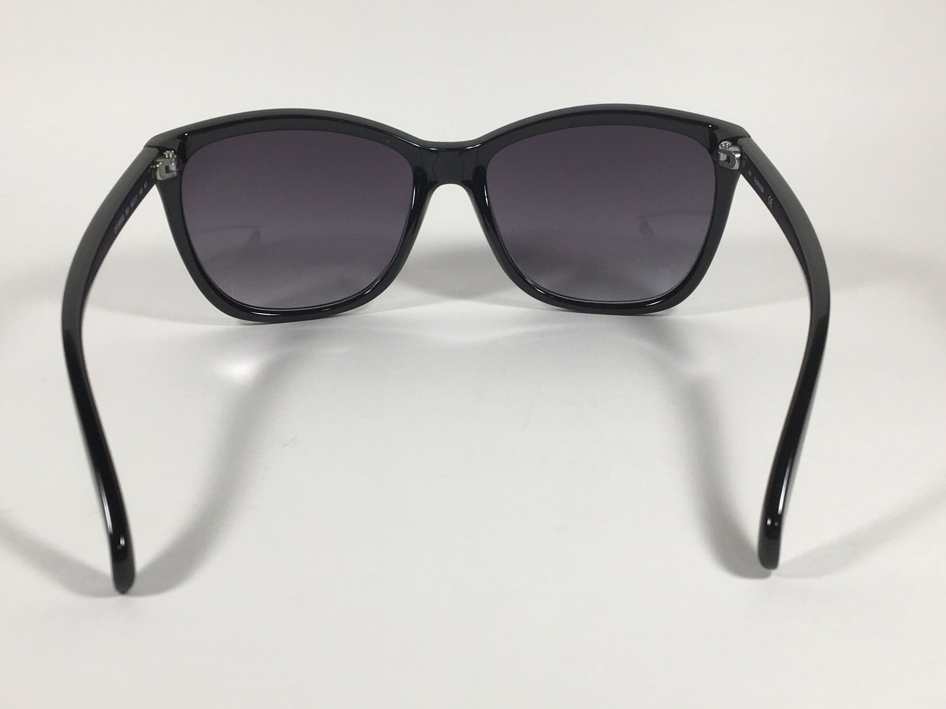 Calvin Klein Cat Eye Sunglasses CK19565S 001 Black Gloss Smoke Gradient Lens - Sunglasses