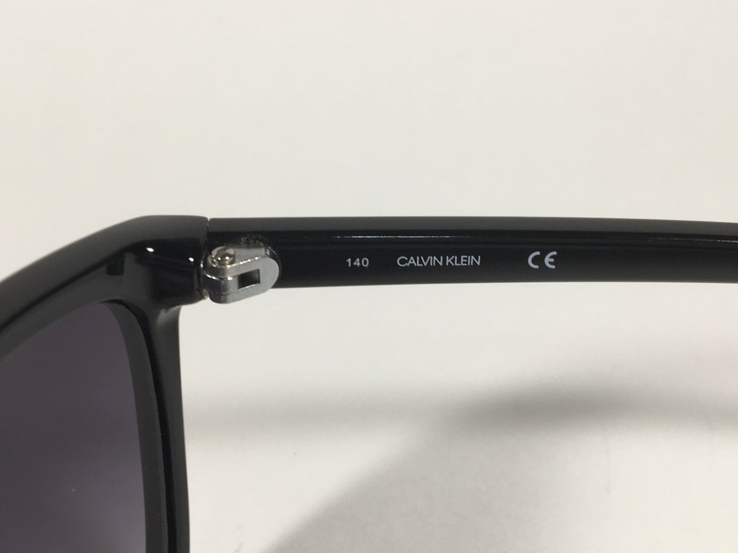 Calvin Klein Cat Eye Sunglasses CK19565S 001 Black Gloss Smoke Gradient Lens - Sunglasses