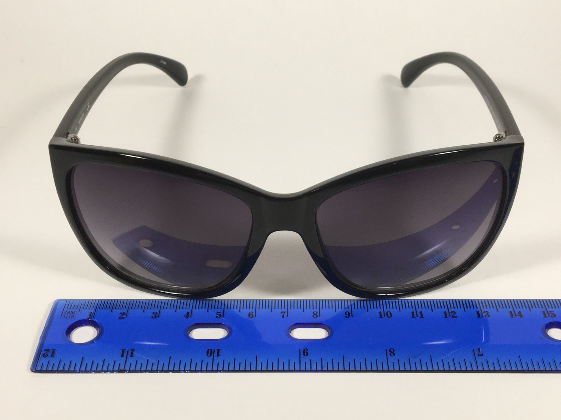 Calvin Klein Cat Eye Sunglasses CK19565S 001 Black Gloss Smoke Gradient Lens - Sunglasses