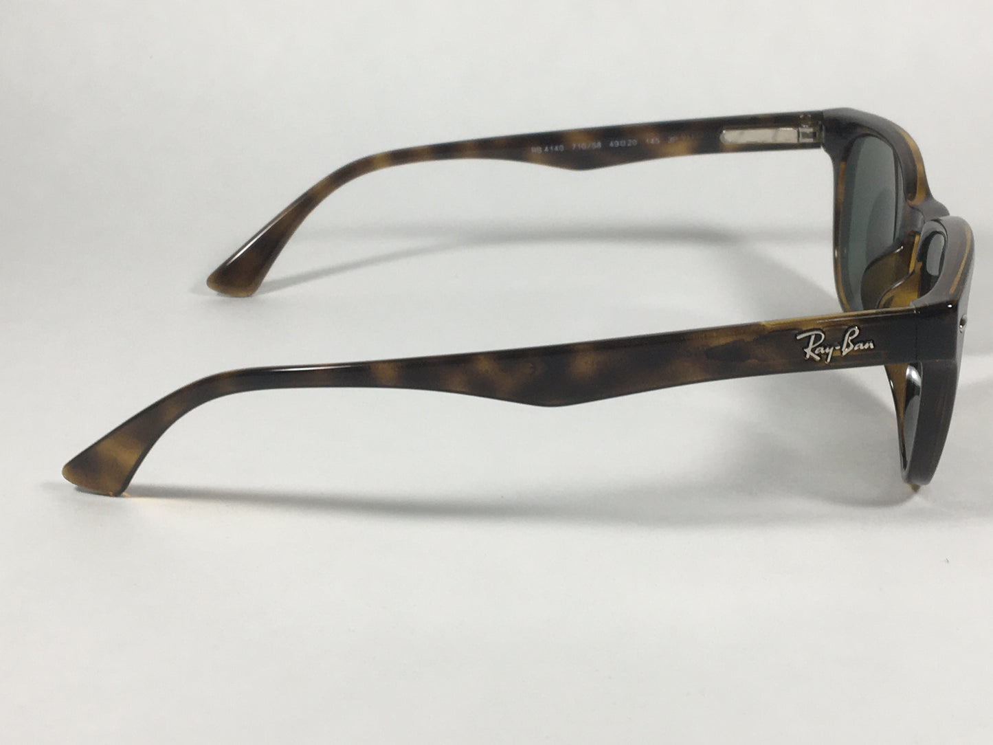 Ray-Ban Polarized Keyhole Sunglasses Brown Havana Frame Green Lenses RB4140 710/58 - Sunglasses