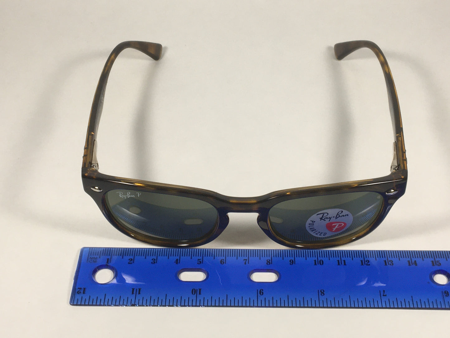 Ray-Ban Polarized Keyhole Sunglasses Brown Havana Frame Green Lenses RB4140 710/58 - Sunglasses