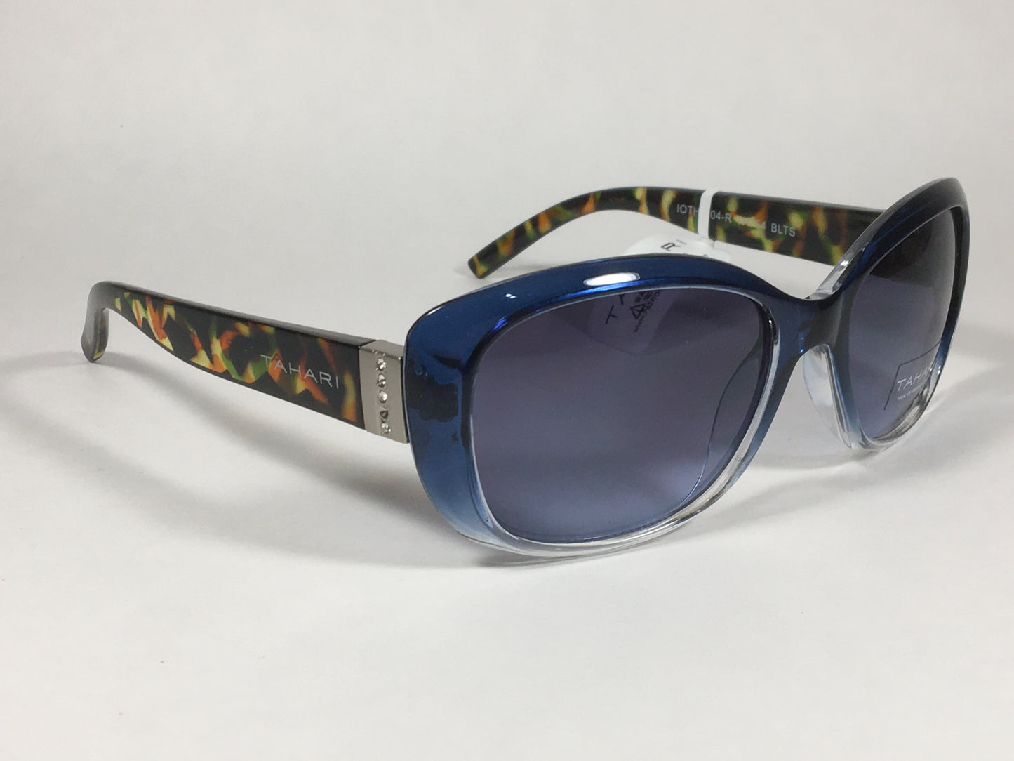 Tahari Oval Sunglasses Blue And Tortoise Frame Blue Lens TH754 BLTS - Sunglasses