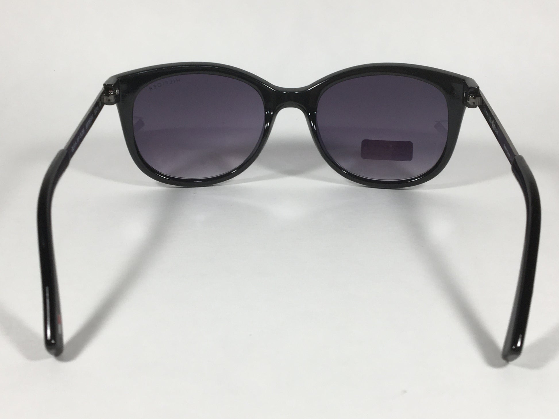 Tommy Hilfiger Olivia Square Sunglasses Shiny Black and Gunmetal Gray Frame Gray Gradient Lens OLIVIA WP OL269 - Sunglasses