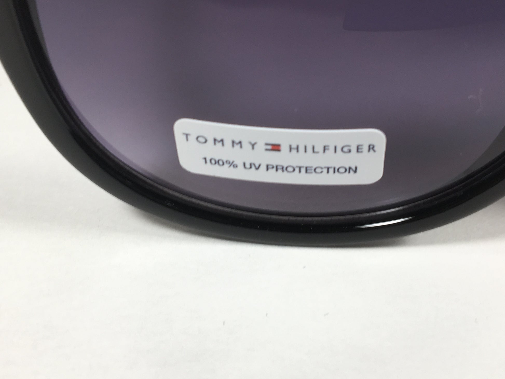 Tommy Hilfiger Olivia Square Sunglasses Shiny Black and Gunmetal Gray Frame Gray Gradient Lens OLIVIA WP OL269 - Sunglasses