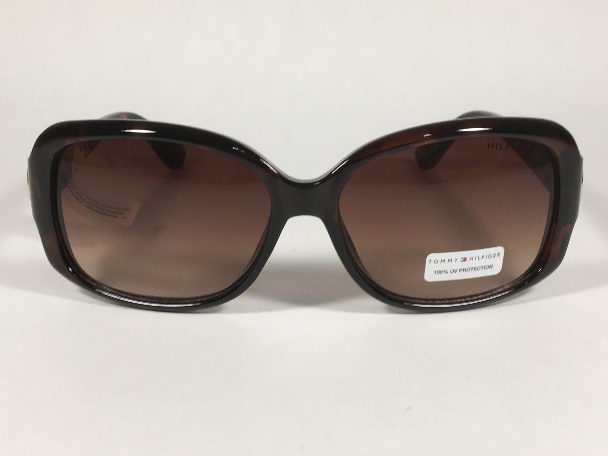 Tommy Hilfiger Quinn Oval Sunglasses Brown Tortoise Frame Brown Gradient Lens QUINN WP OL273 - Sunglasses