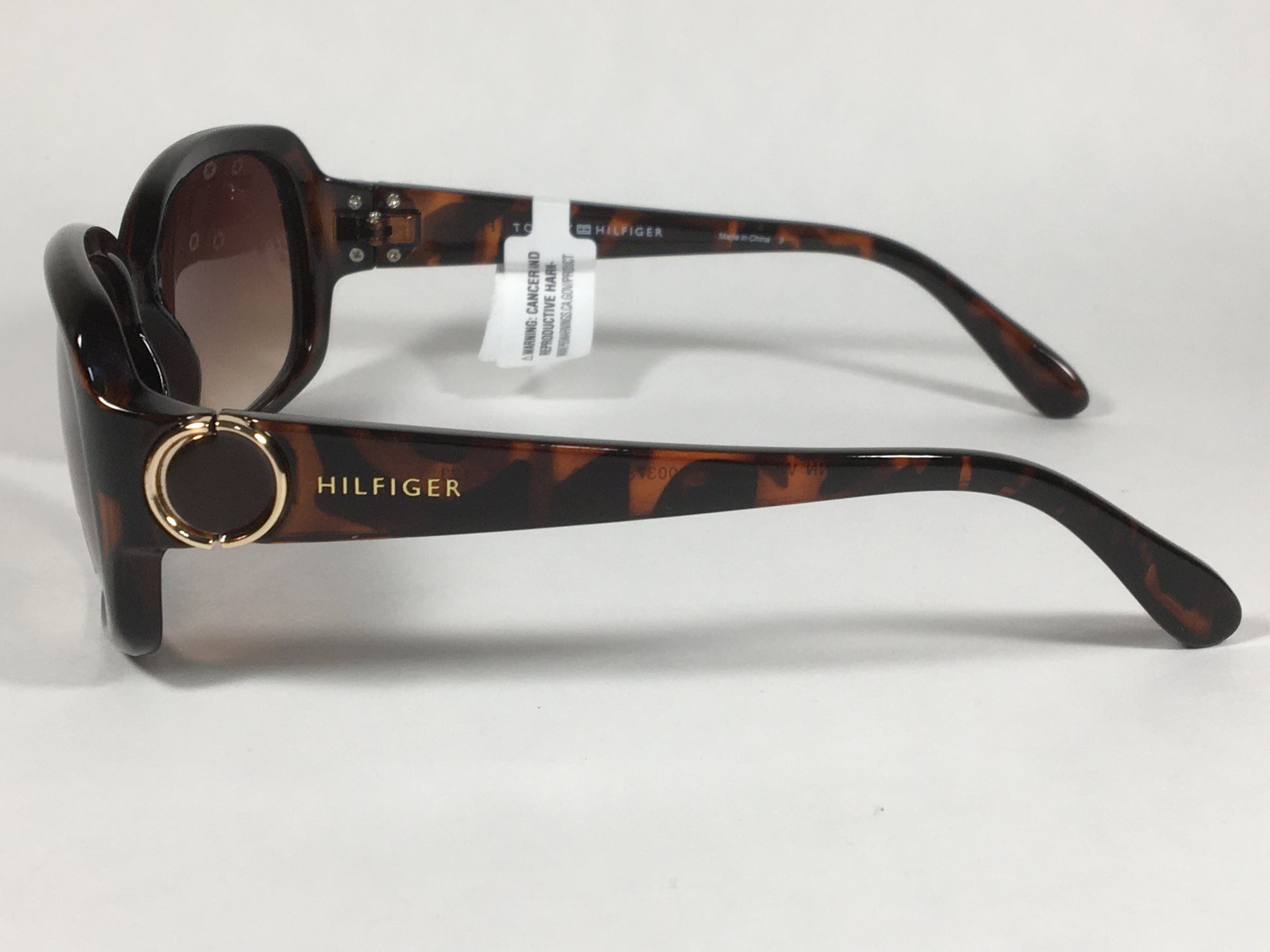 Tommy Hilfiger Quinn Oval Sunglasses Brown Tortoise Frame Brown Gradient Lens QUINN WP OL273 - Sunglasses