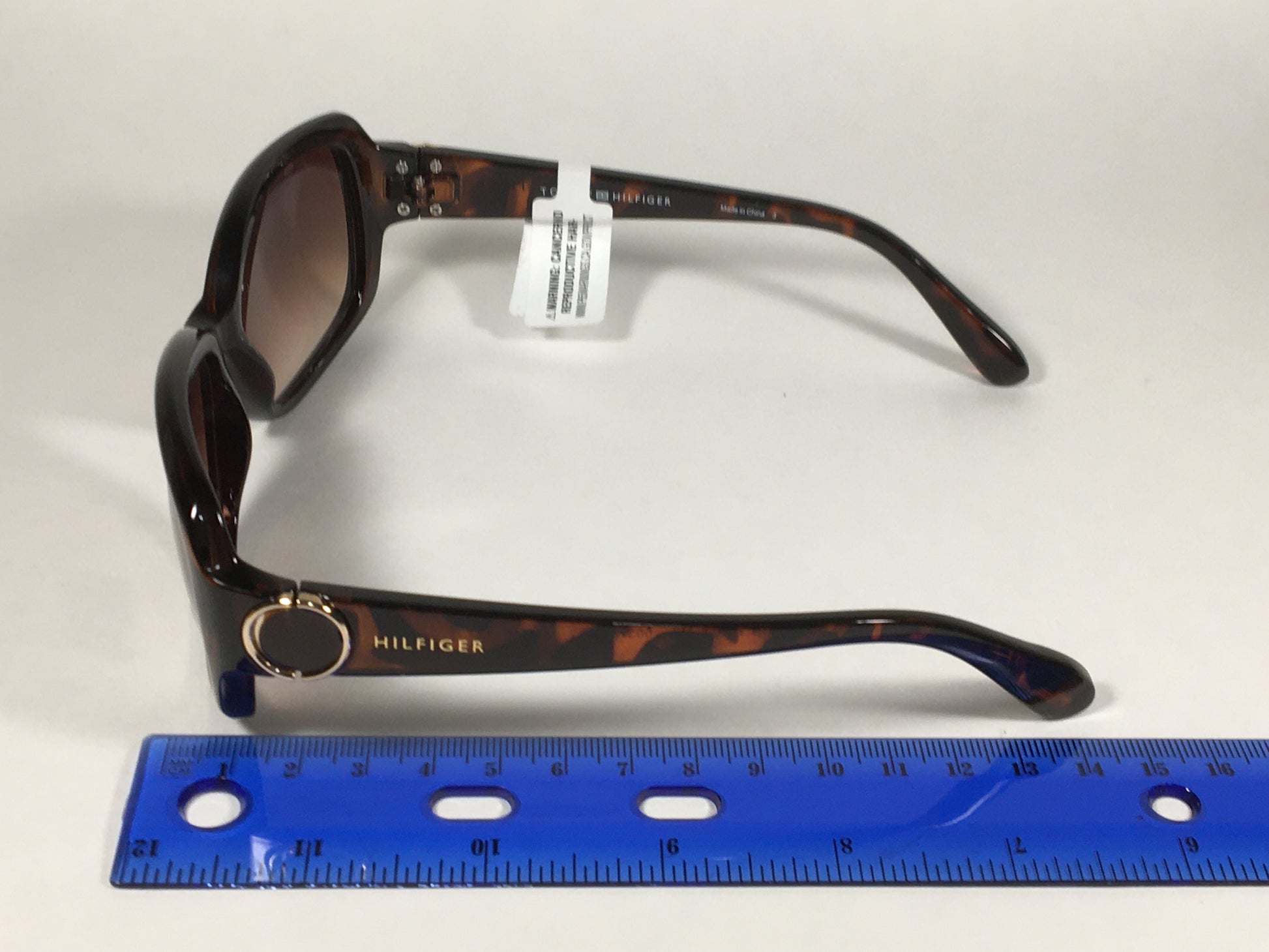 Tommy Hilfiger Quinn Oval Sunglasses Brown Tortoise Frame Brown Gradient Lens QUINN WP OL273 - Sunglasses