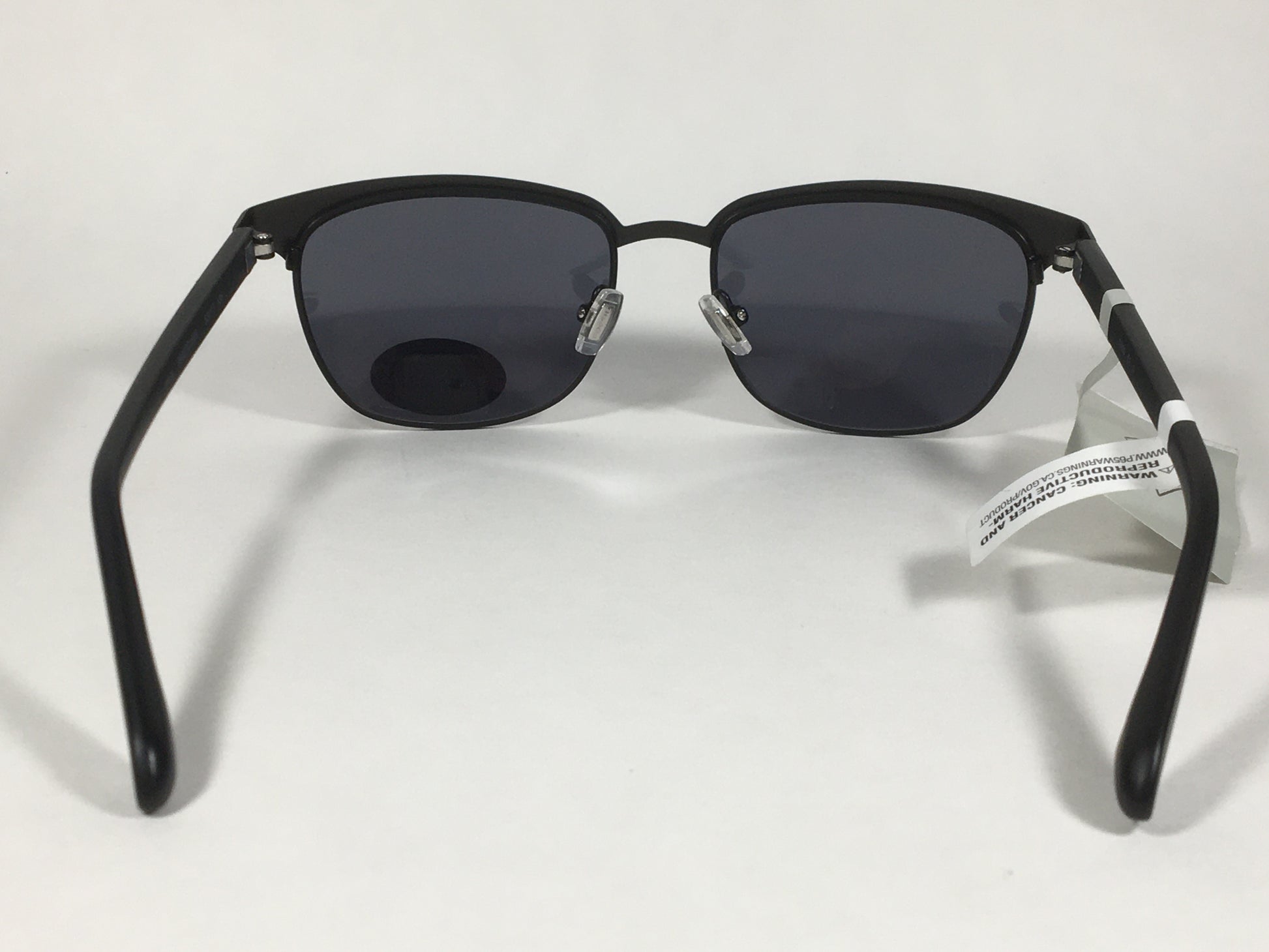 Fossil Club Sunglasses Matte Black Frame Solid Gray Lens FM120 Small Mens 53mm - Sunglasses