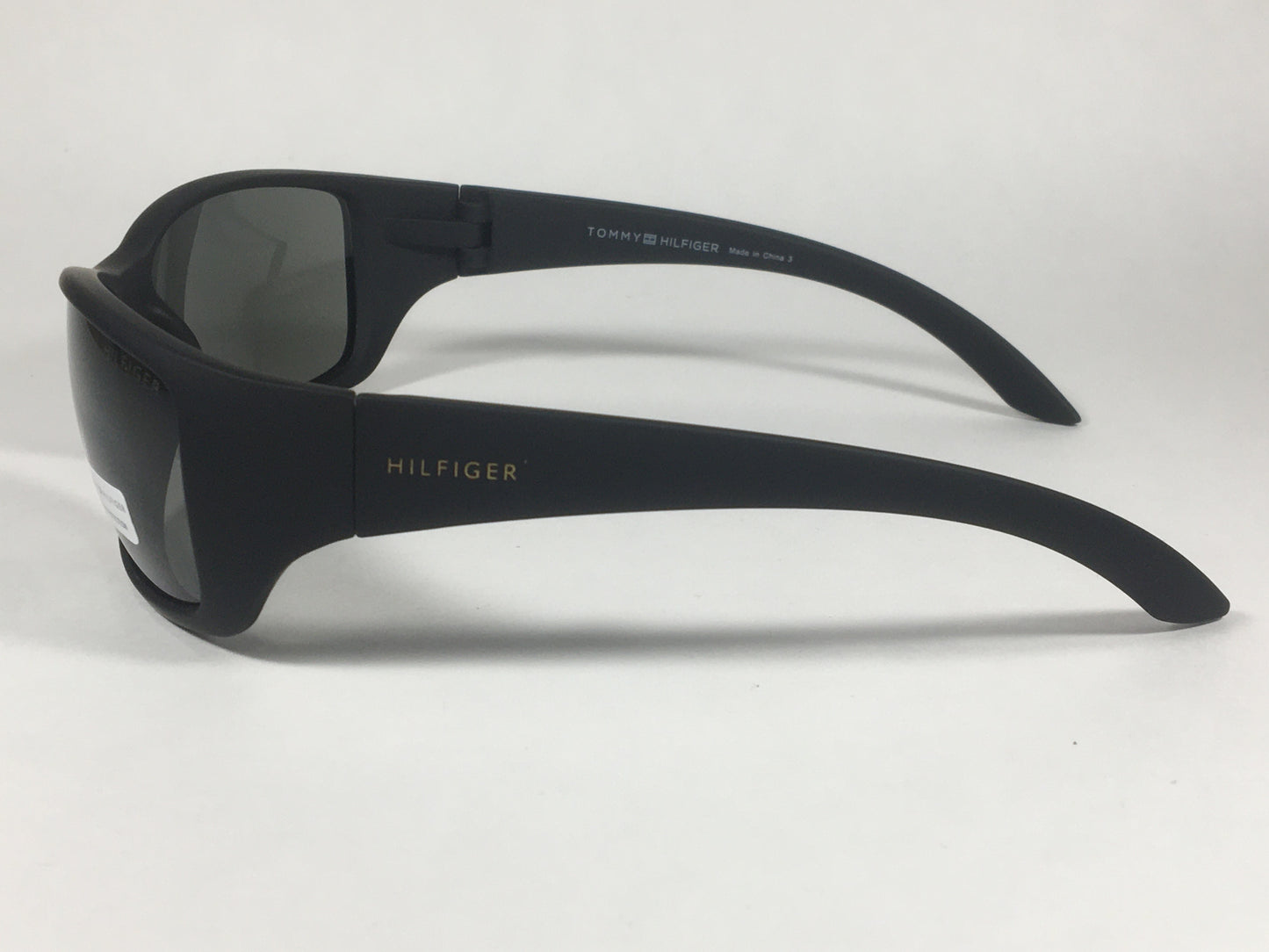 Tommy Hilfiger Jesse Sport Wrap Sunglasses Matte Black Green Lens JESSE MP OM81 - Sunglasses