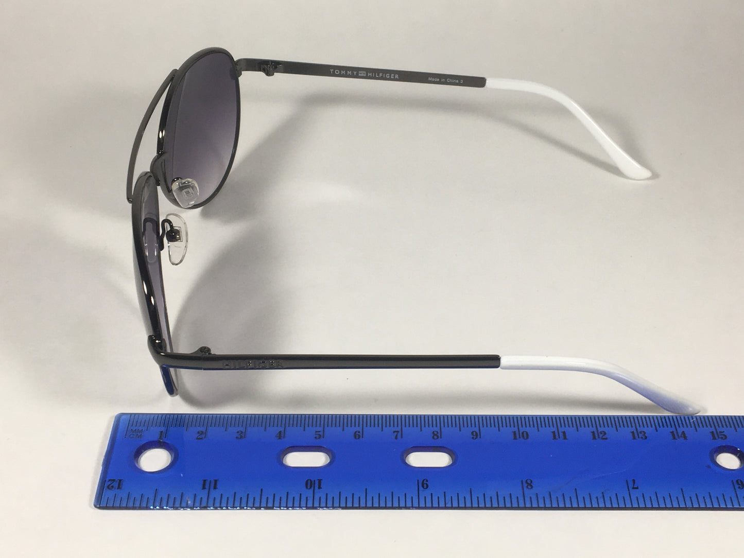Tommy Hilfiger Cora Aviator Sunglasses Gunmetal White Smoke Gradient Lens CORA WM OL433 - Sunglasses