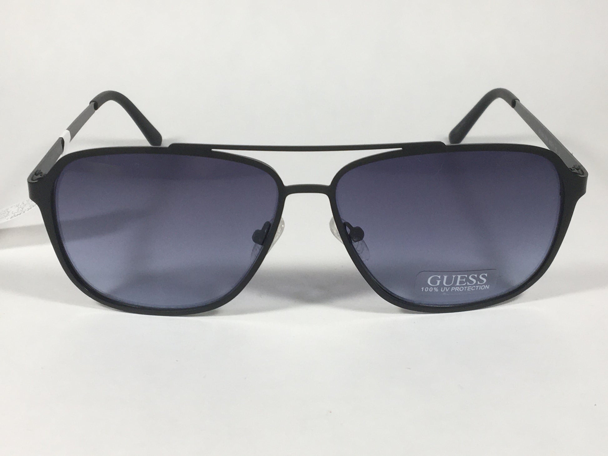 Guess Navigator Sunglasses Gunmetal Black Metal Blue Gray Gradient Lens GF0184 02W - Sunglasses