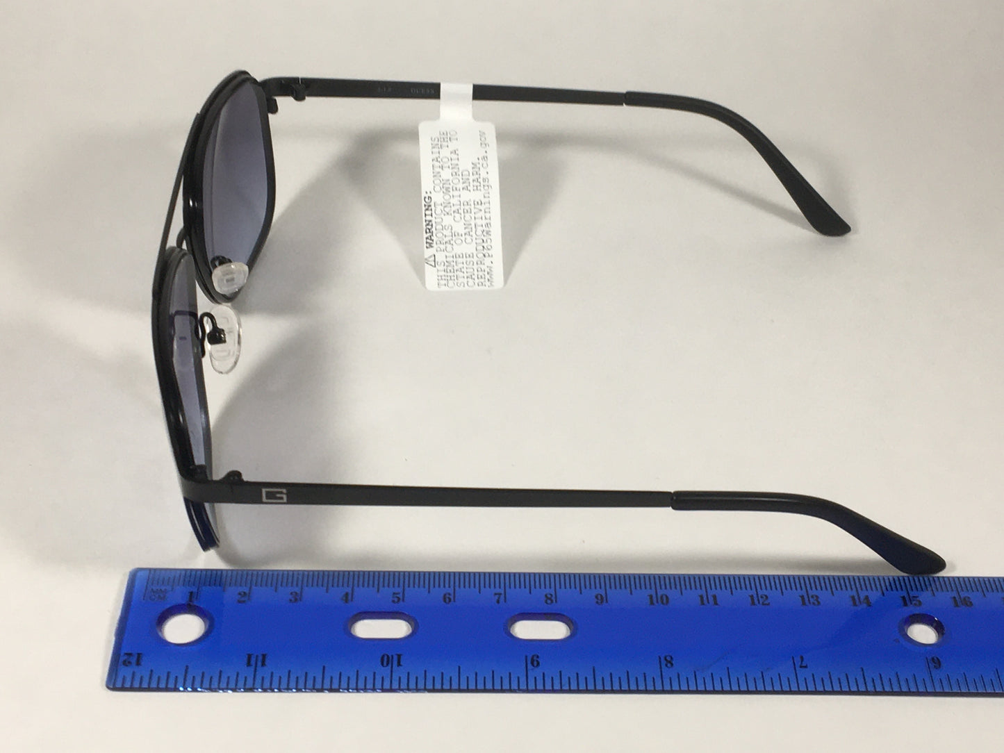 Guess Navigator Sunglasses Gunmetal Black Metal Blue Gray Gradient Lens GF0184 02W - Sunglasses