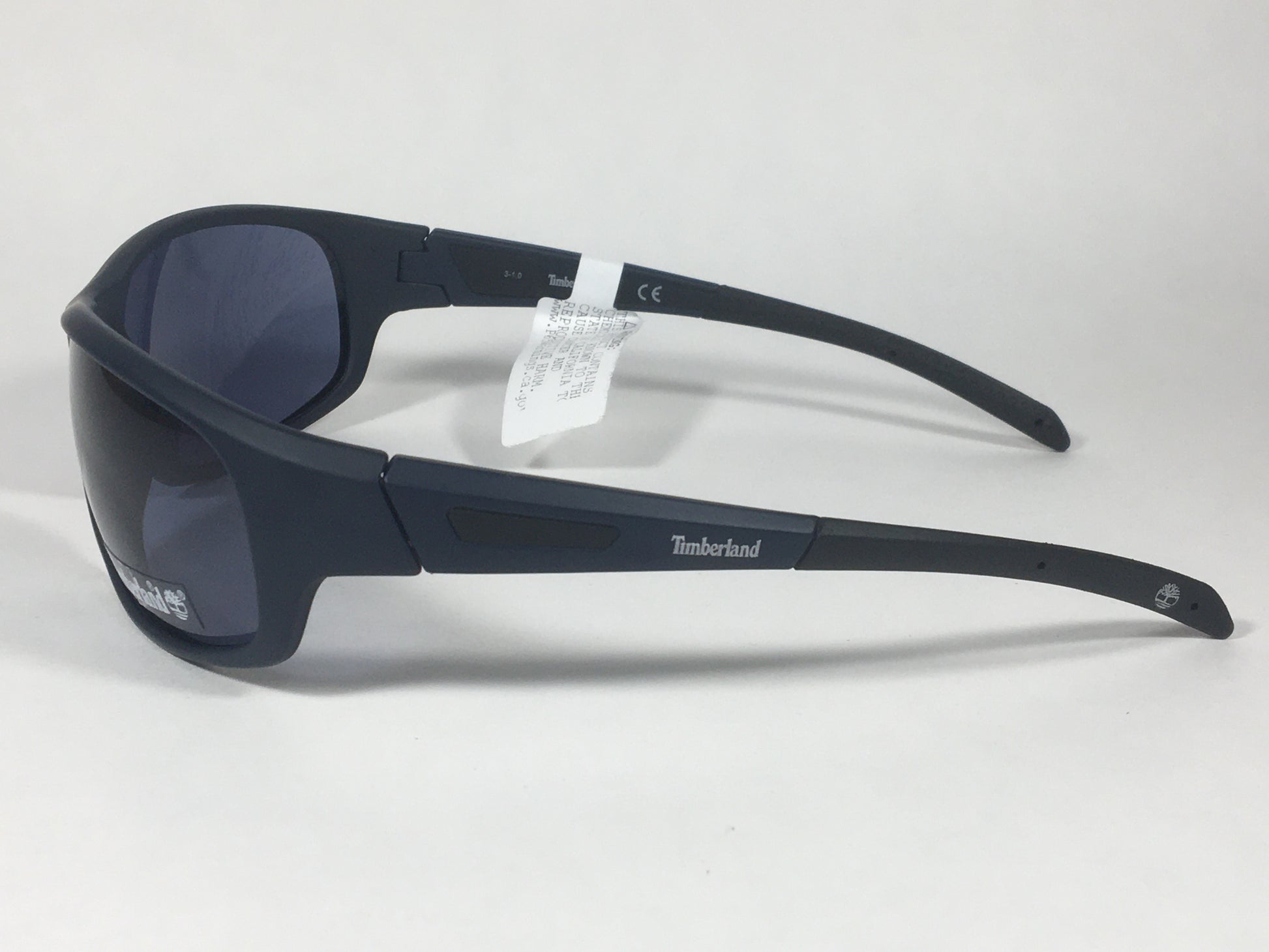 Timberland Sport Wrap Sunglasses Navy Blue Frame Gray Lens TB7189 91V - Sunglasses