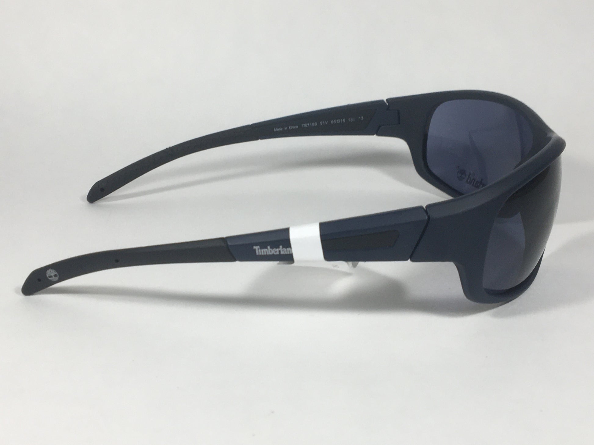 Timberland Sport Wrap Sunglasses Navy Blue Frame Gray Lens TB7189 91V - Sunglasses