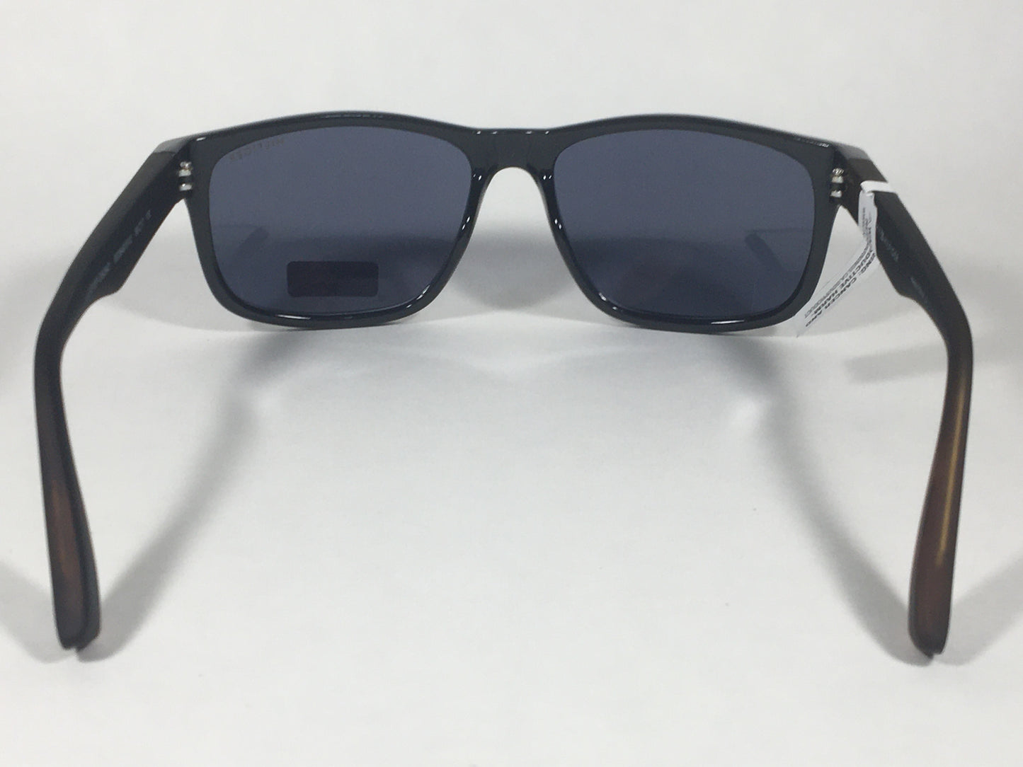 Tommy Hilfiger Luis Rectangular Sunglasses Black And Dark Tortoise Frame Gray Lens LUIS MP OM347 - Sunglasses