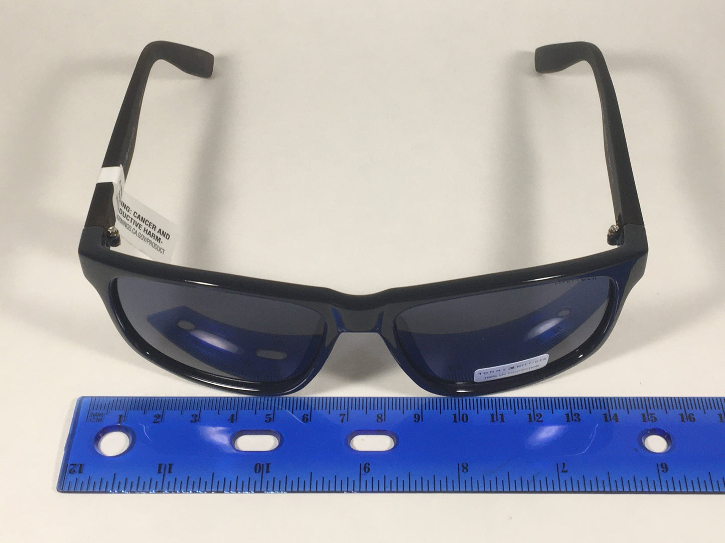 Tommy Hilfiger Luis Rectangular Sunglasses Black And Dark Tortoise Frame Gray Lens LUIS MP OM347 - Sunglasses