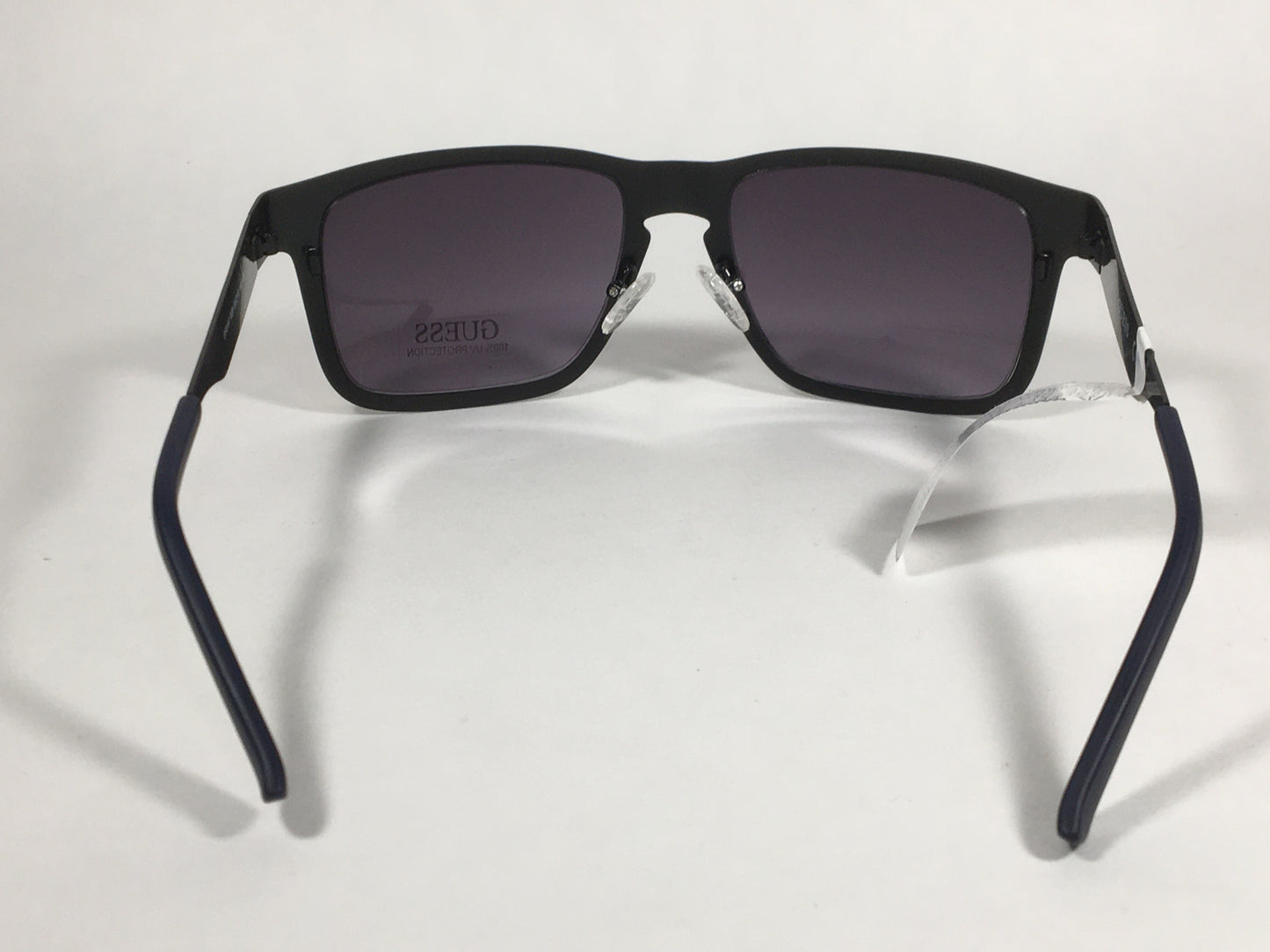 Guess Rectangular Sunglasses Matte Black Navy Blue Frame Smoke Gradient Lens GF0197 02B - Sunglasses