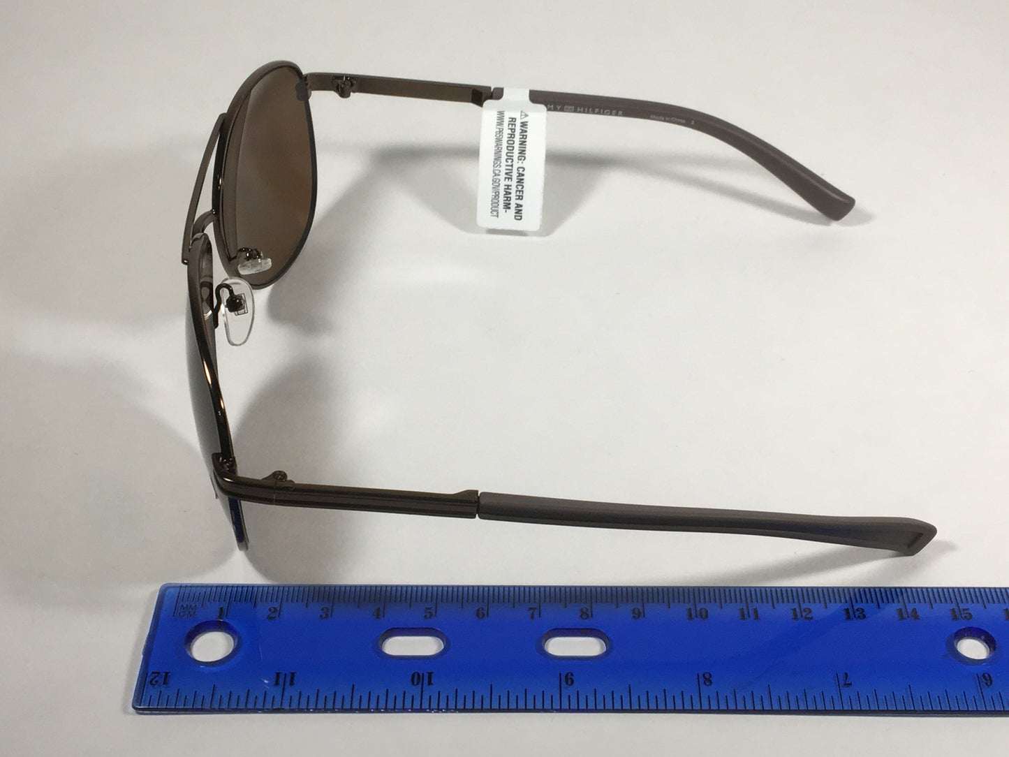 Tommy Hilfiger Bae Aviator Sunglasses Brown Bronze Metal Frame Brown Lens - Sunglasses