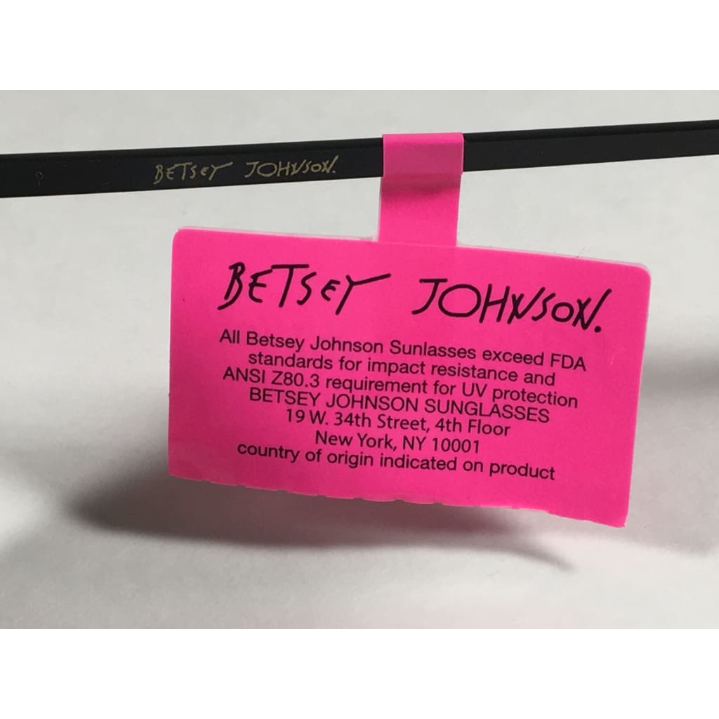 Betsey Johnson Bj445114 Blk Heart Sunglasses Black Metal Silver Mirror Lens - Sunglasses