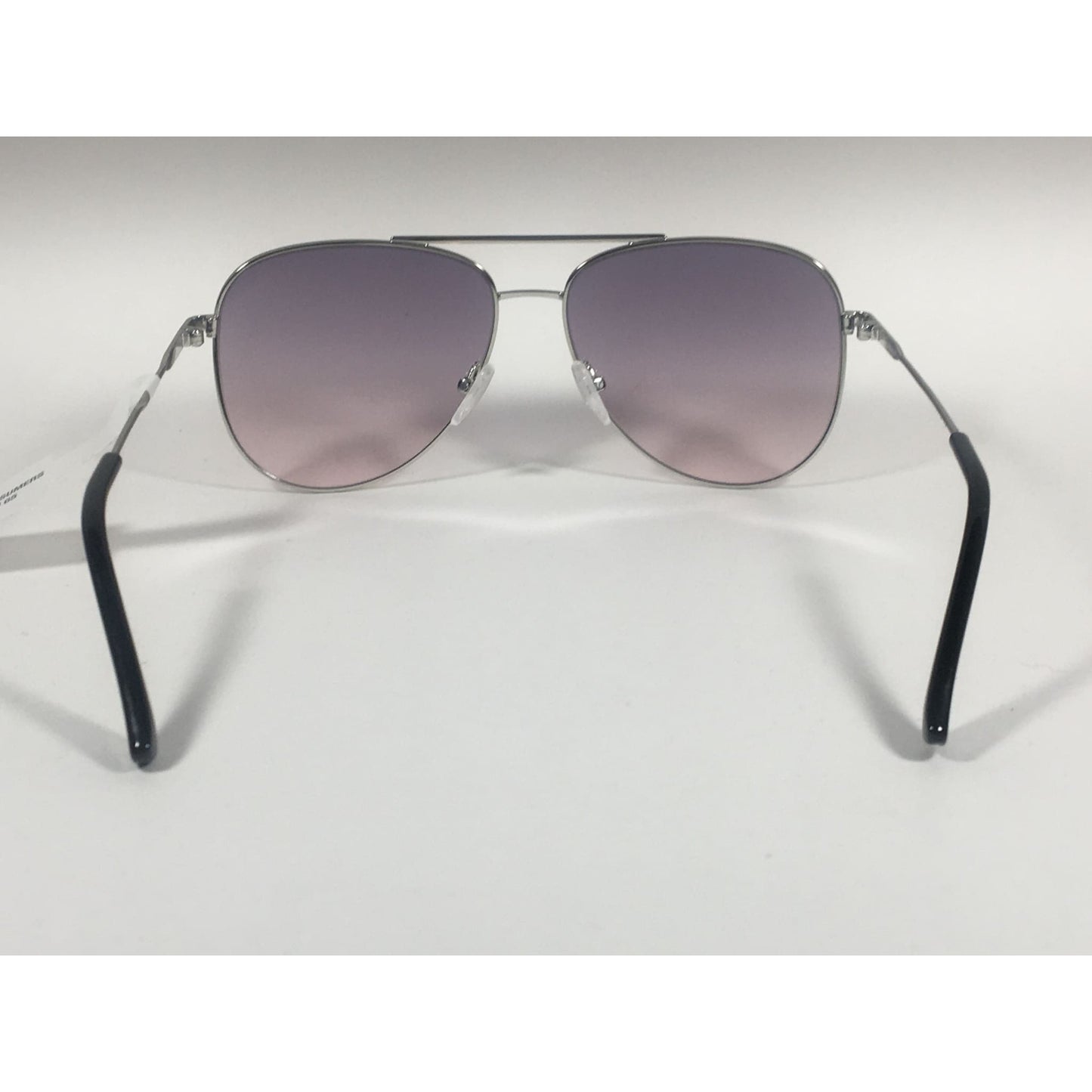 Calvin Klein CK19133S 045 Aviator Pilot Sunglasses Silver Metal Frame Pink Gray Gradient Lens - Sunglasses