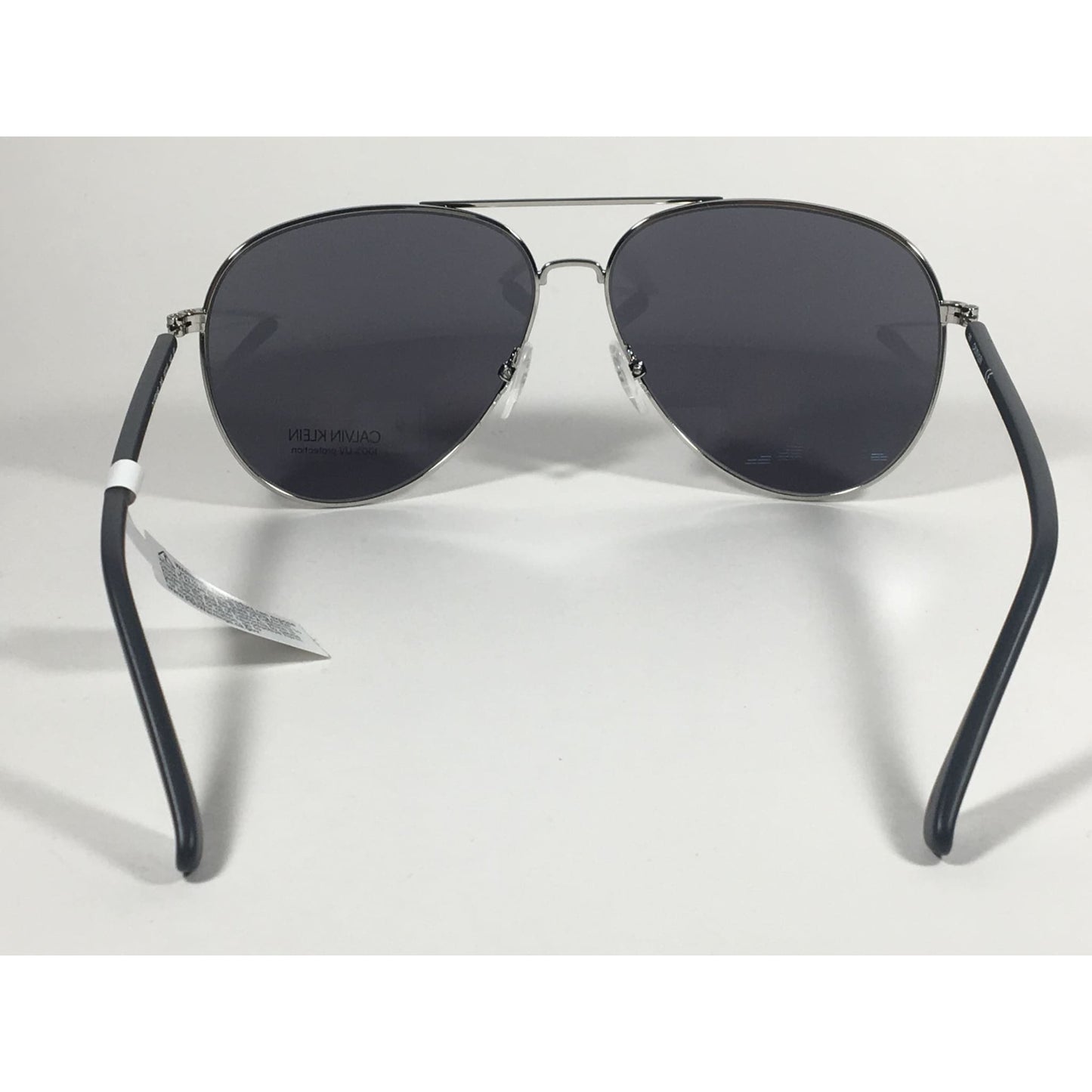 Calvin Klein CK19314S 045 Aviator Pilot Sunglasses Silver And Gray With Gray Lens - Sunglasses