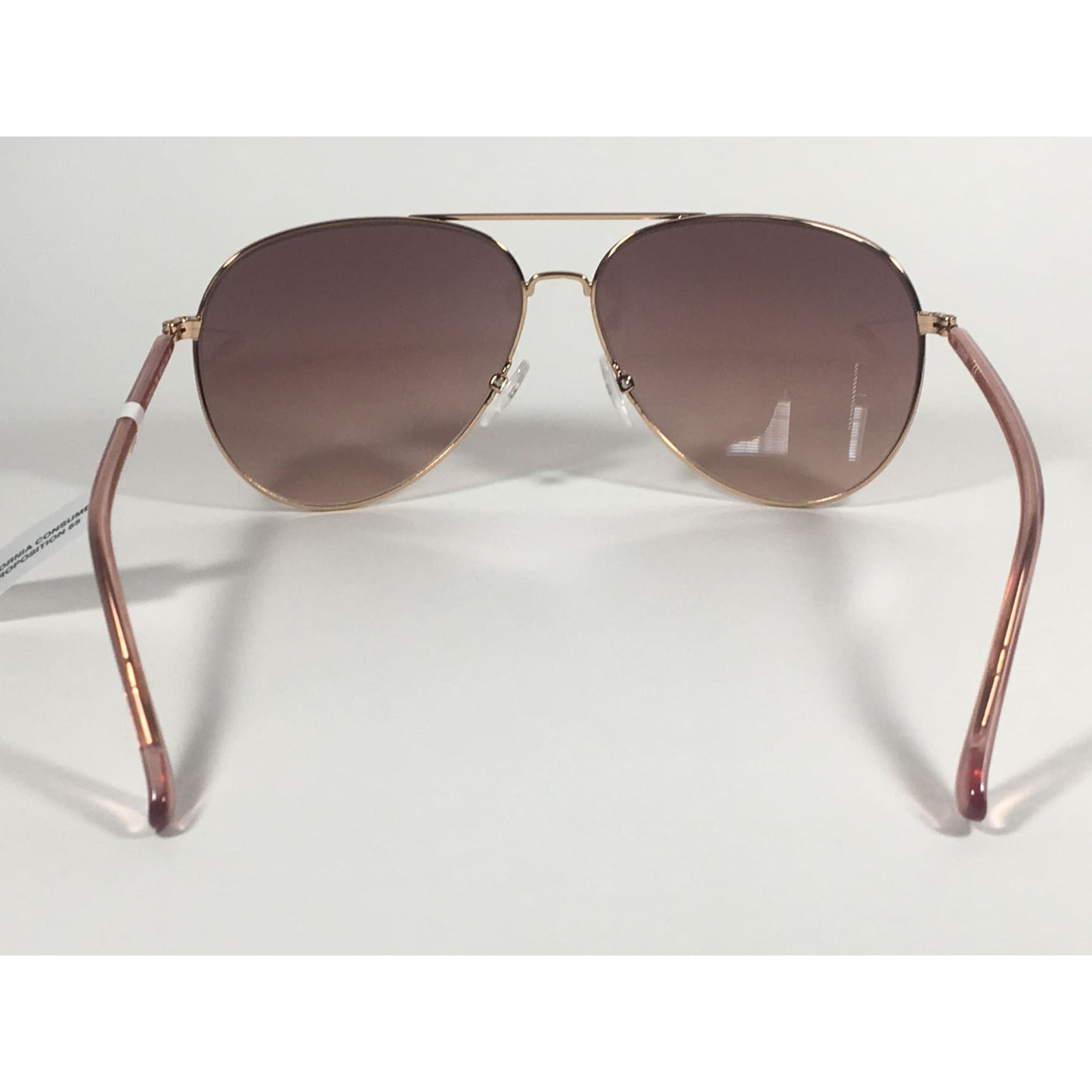 Calvin Klein CK19314S 780 Aviator Pilot Sunglasses Rose Gold With Brown Rose Gradient Lens - Sunglasses