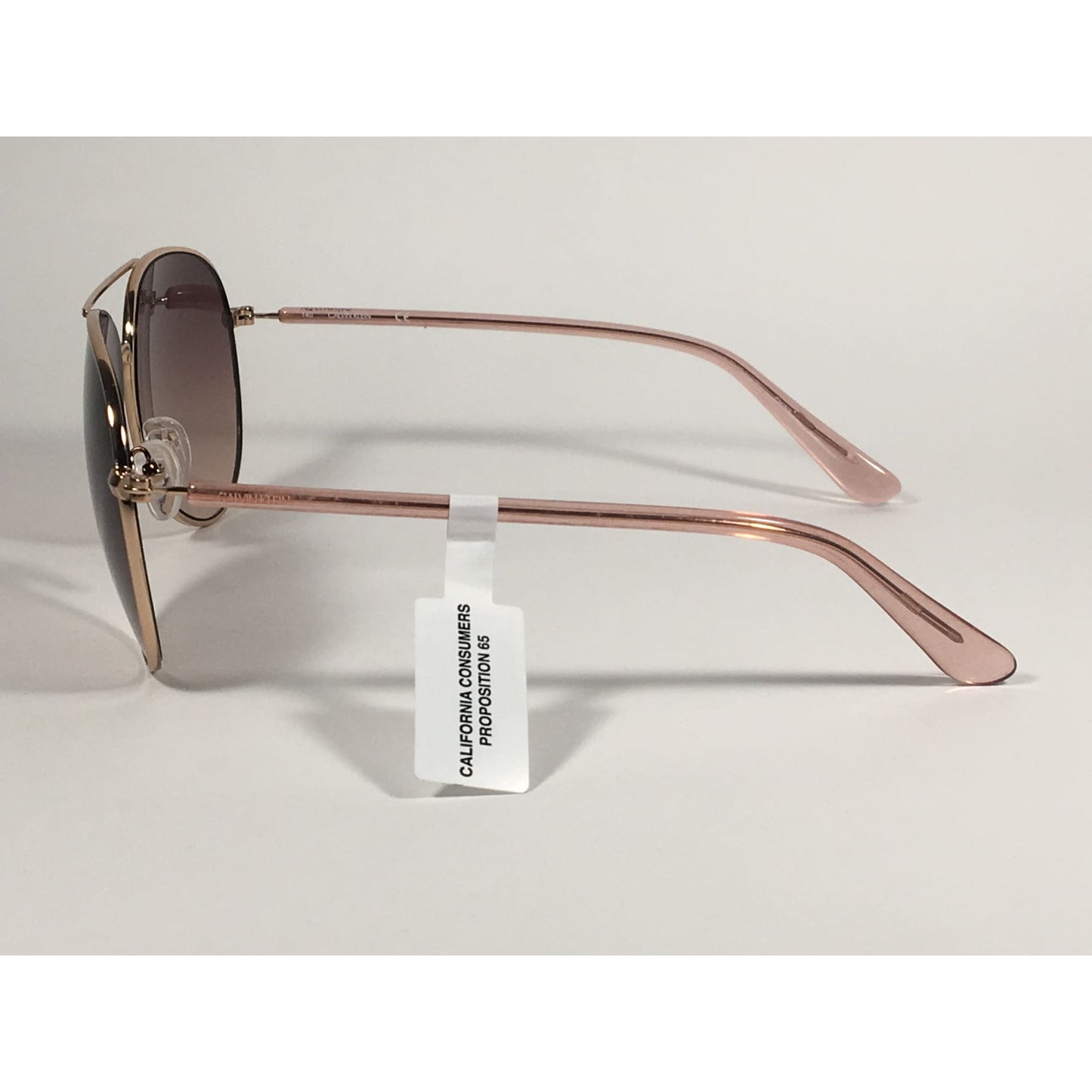 Calvin Klein CK19314S 780 Aviator Pilot Sunglasses Rose Gold With Brown Rose Gradient Lens - Sunglasses