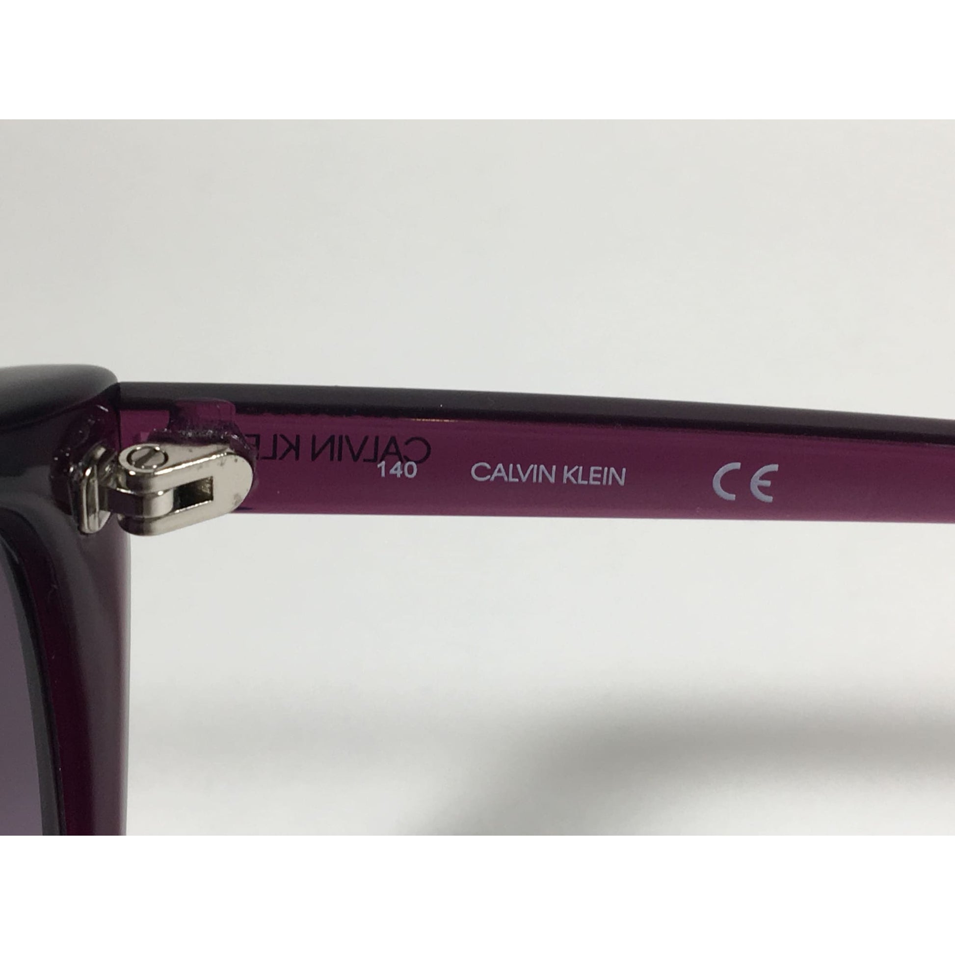 Calvin Klein CK19543S Cat Eye Sunglasses Purple Frame Smoke Gradient Lens - Sunglasses