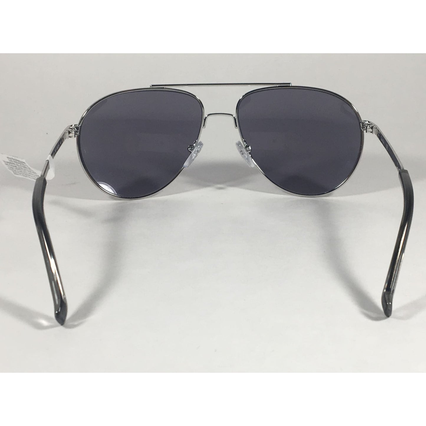 Calvin Klein R167S 045 Aviator Pilot Sunglasses Silver Metal Frame And Gray Lens - Sunglasses