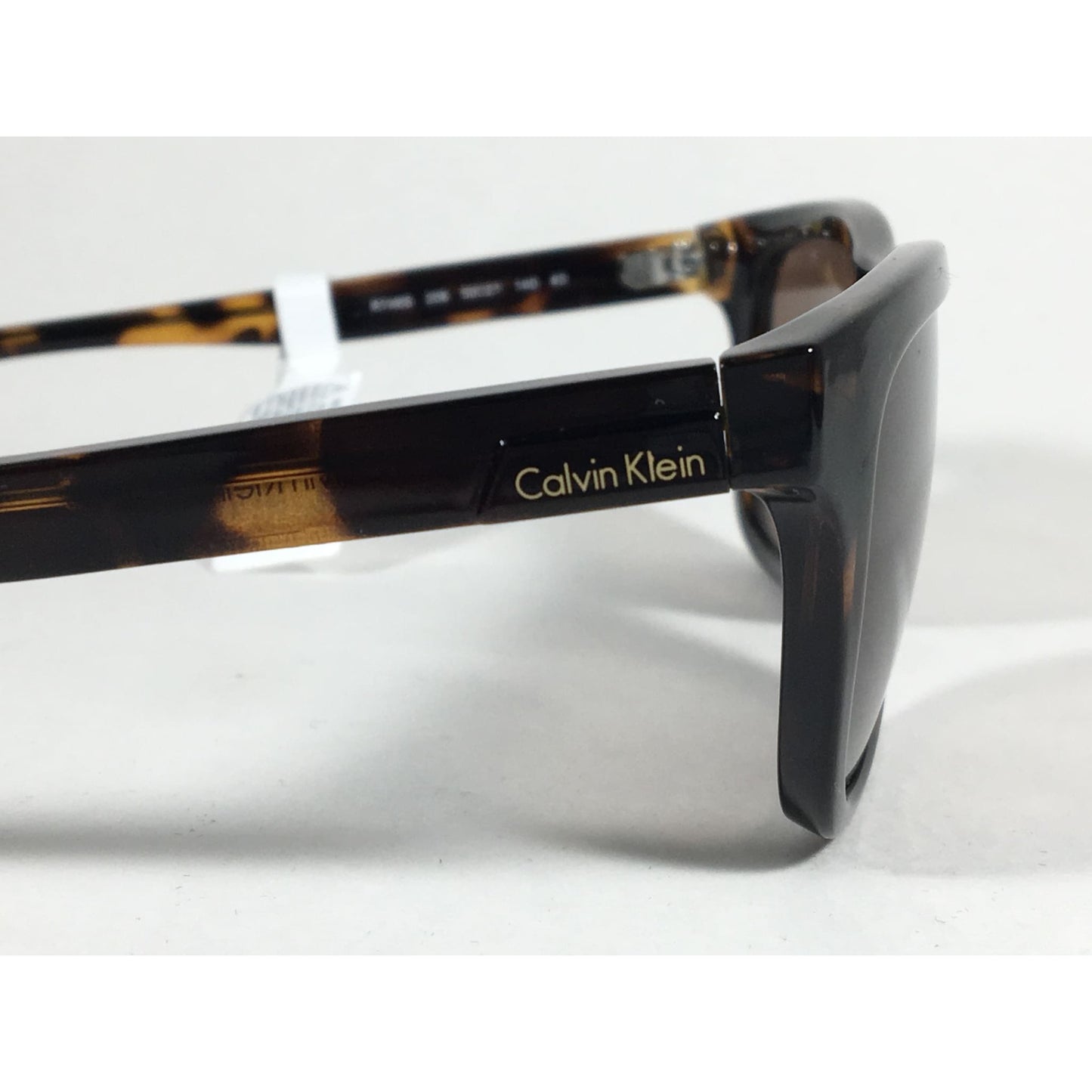 Calvin Klein R748S 206 Sleek Rectangle Sunglasses Brown Tortoise Brown Lens 50mm - Sunglasses