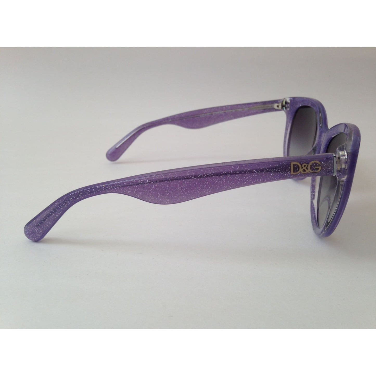 Dolce Gabbana Sunglasses DG4192 2742/8G D&G Round Cat Eye Lens Purple Glitter Frame - Sunglasses