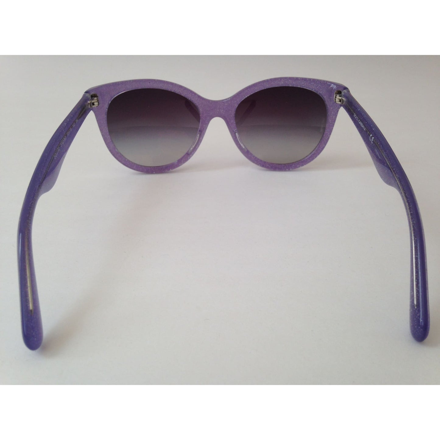 Dolce Gabbana Sunglasses DG4192 2742/8G D&G Round Cat Eye Lens Purple Glitter Frame - Sunglasses
