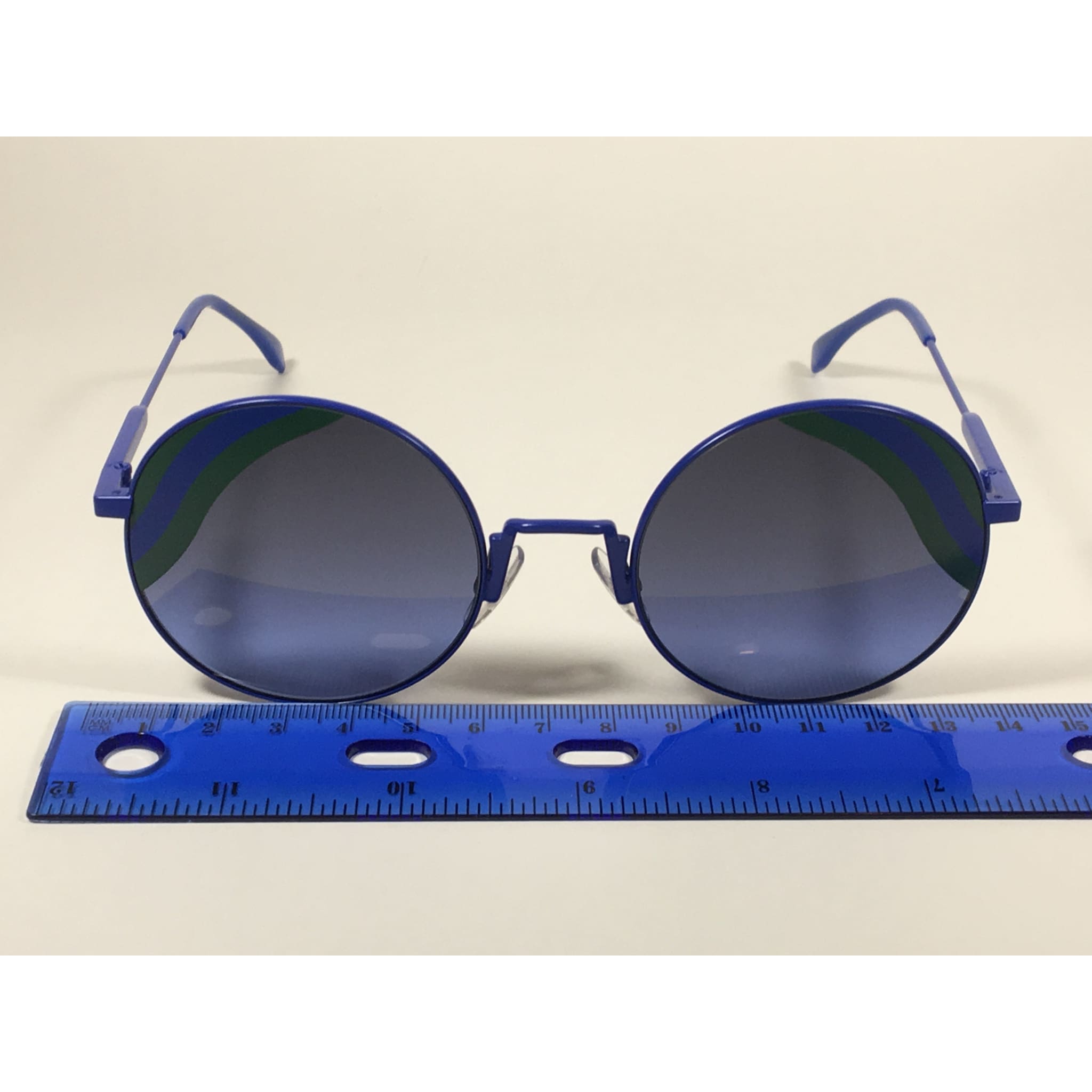 Torquoise Fendi 33mm Round hotsell Sunglasses