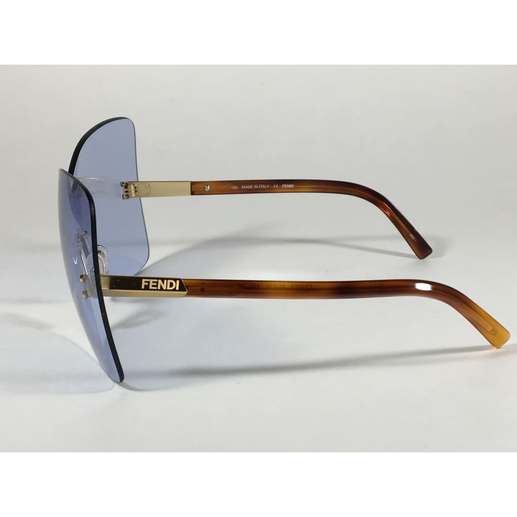 Fendi Runway Sunglasses Oversized Shield Butterfly Blue Lens Havana Fr –  TheSunglassFashion