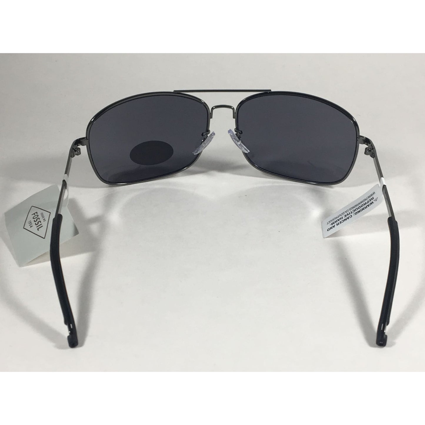 Fossil FM32 Navigator Sunglasses Gunmetal Gray Frame Gray Lens Mens - Sunglasses