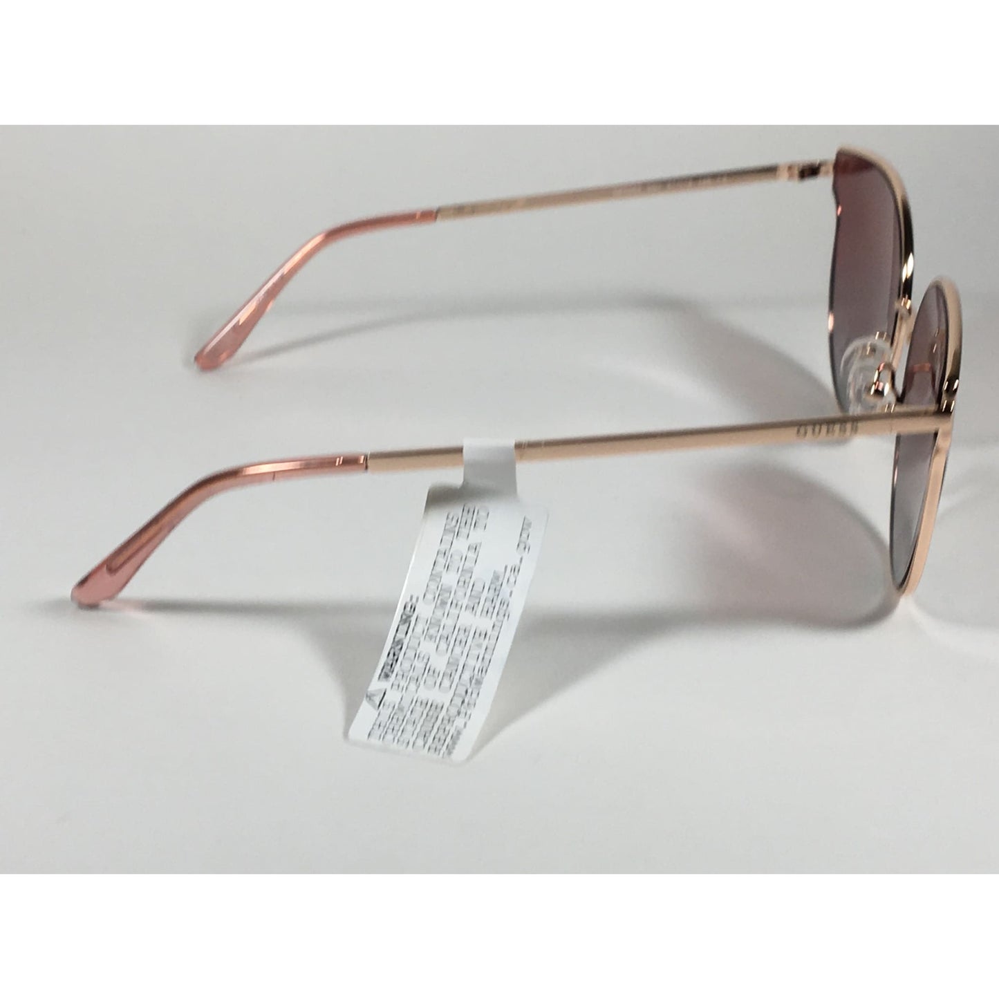 Guess Cat Eye Sunglasses Peach Rose Gold Metal Silver Mirror Lens GF0353 28U - Sunglasses