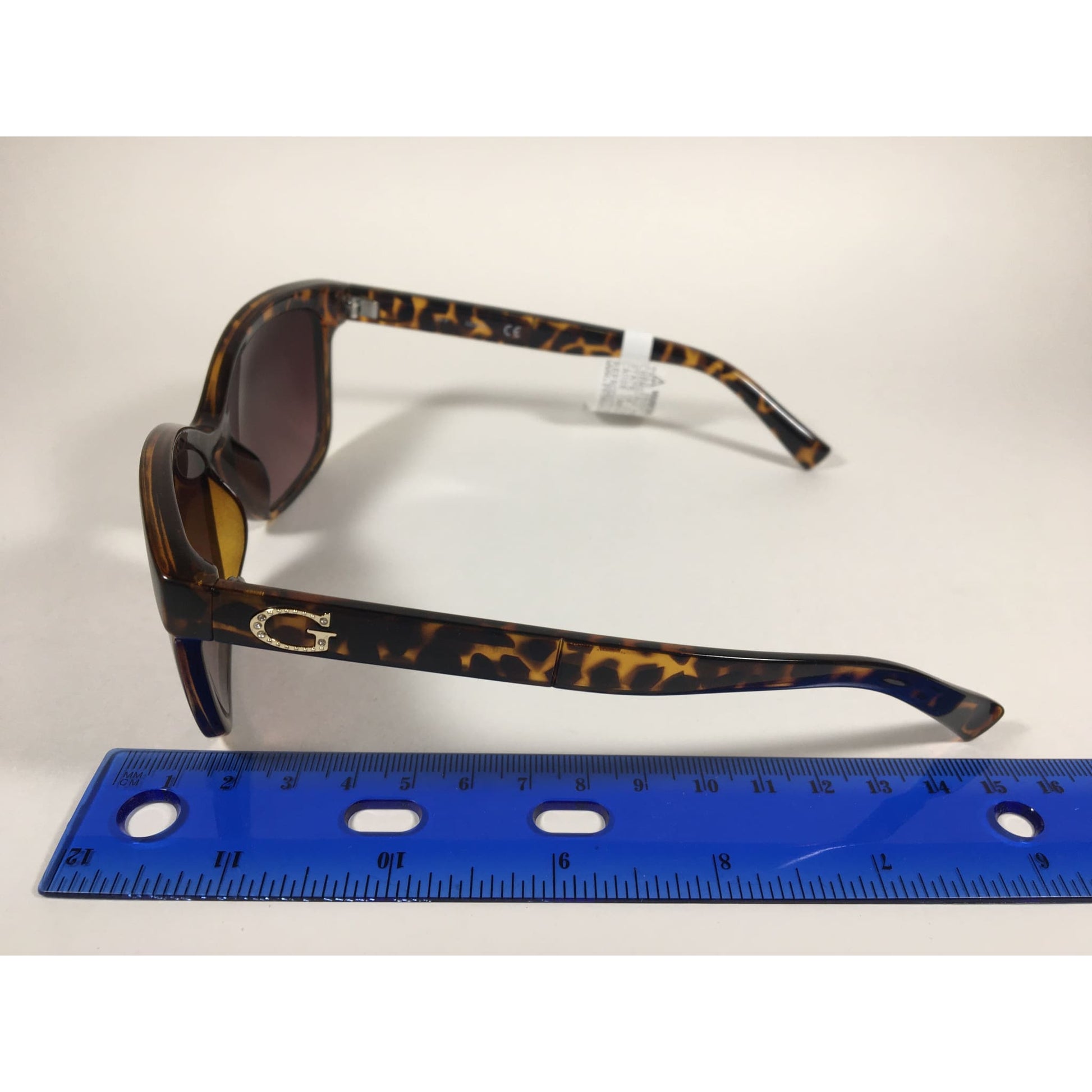 Guess Designer Sunglasses Dark Havana Brown Gradient Lens GF0300 52F - Sunglasses