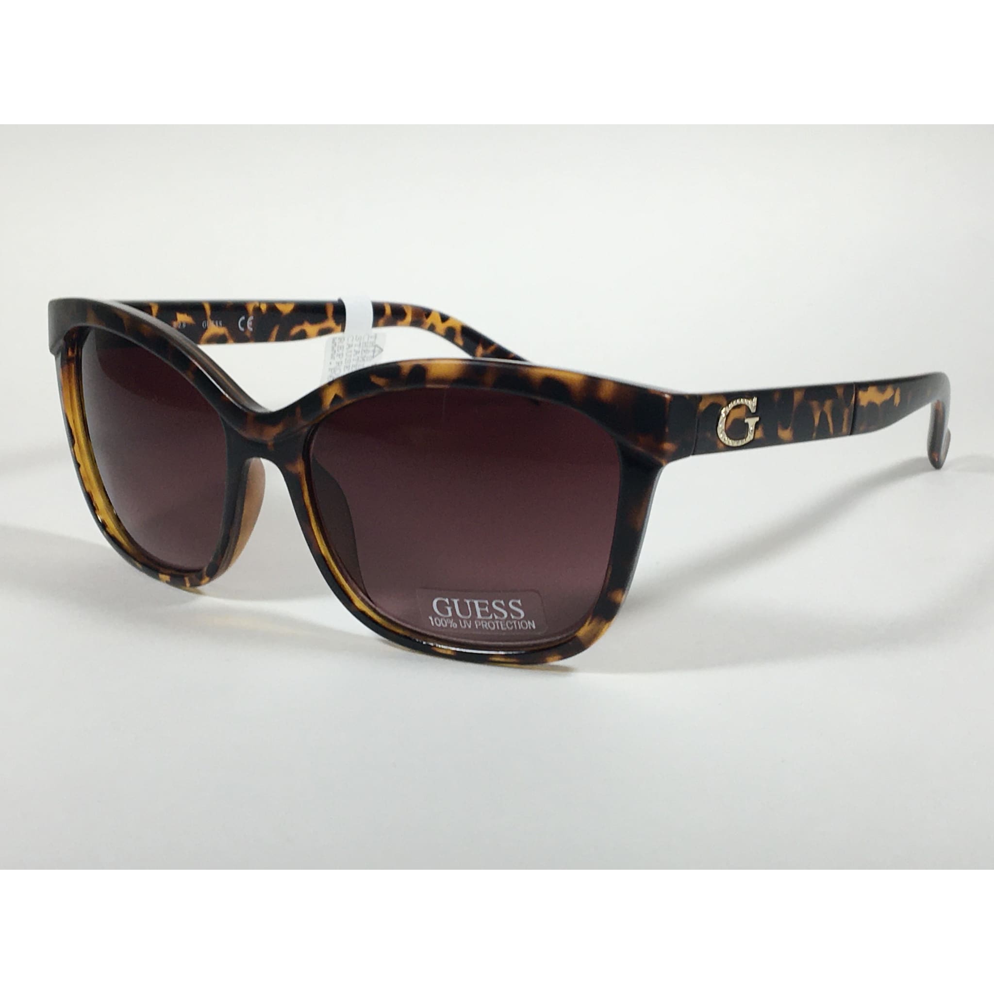 Guess Designer Sunglasses Dark Havana Brown Gradient Lens GF0300 52F TheSunglassFashion