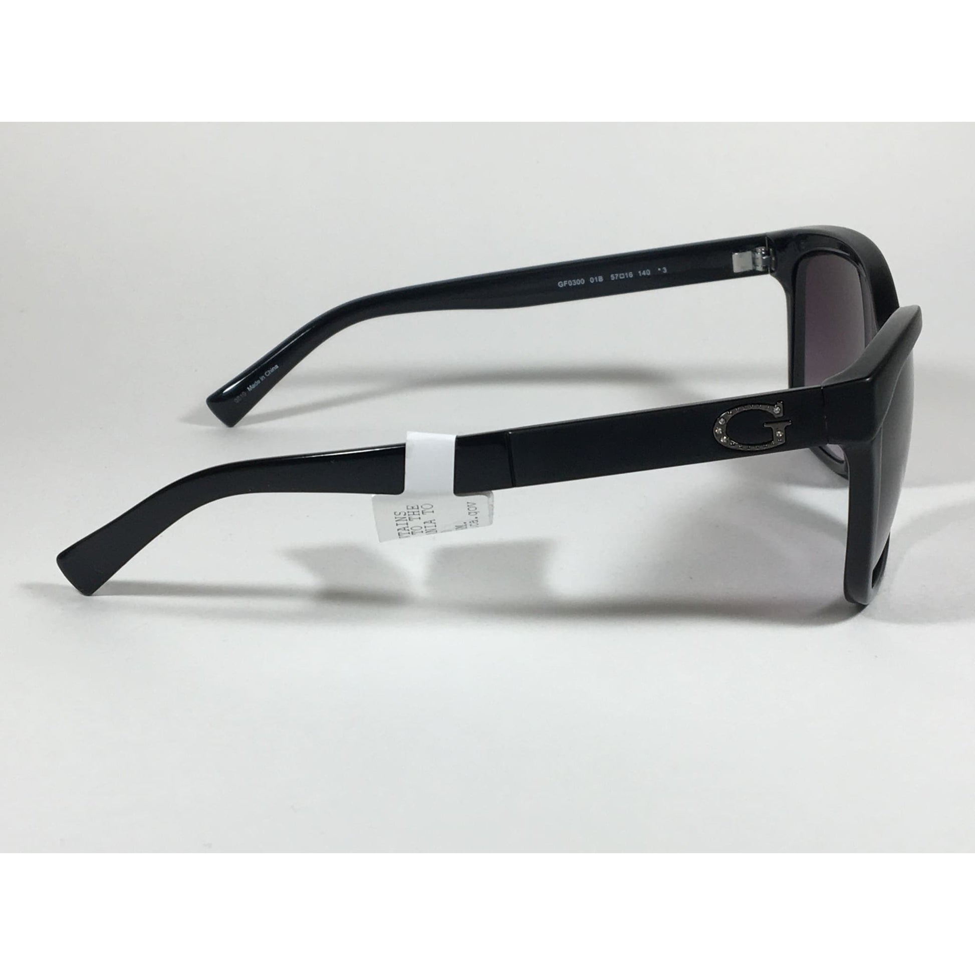 Guess Designer Sunglasses Matte Black Smoke Gradient Lens GF0300 01B - Sunglasses