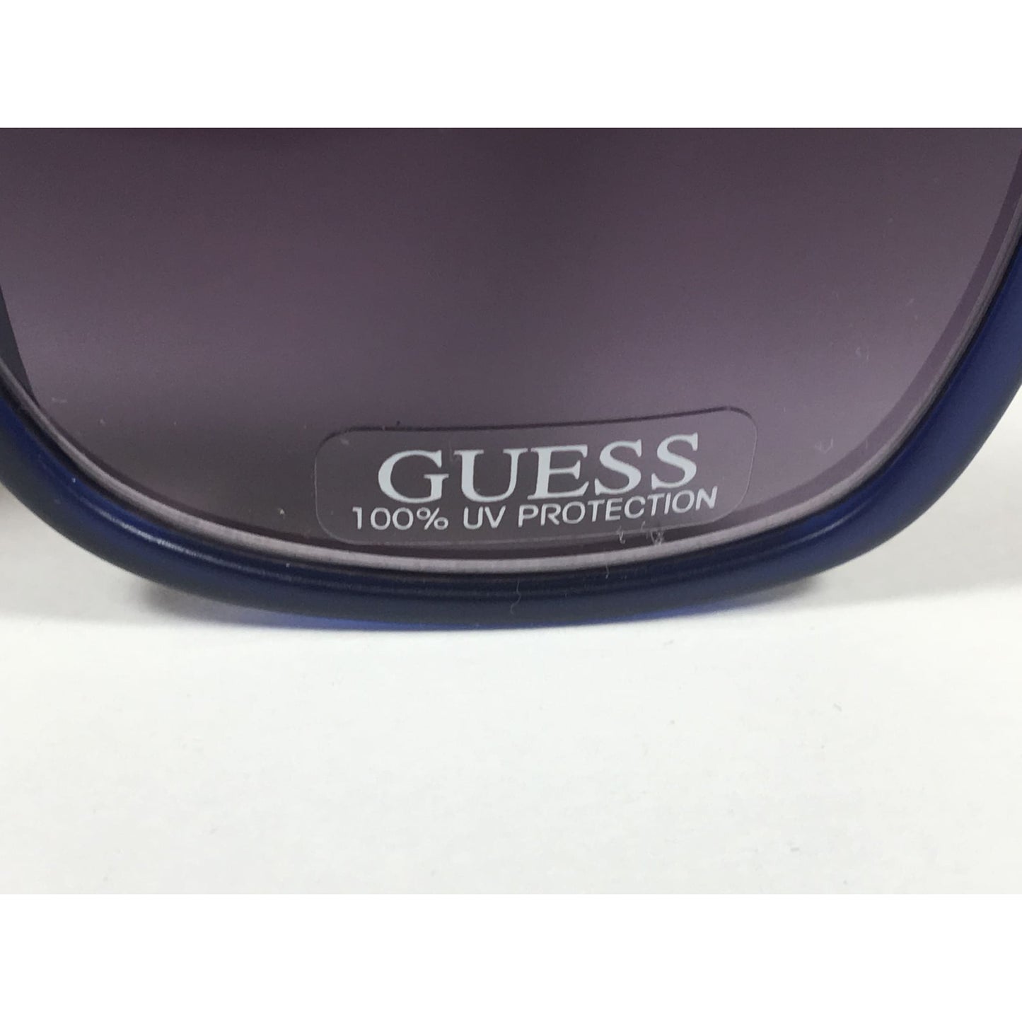 Guess Flat Top Square Sunglasses Matte Blue Gunmetal Smoke Lens GF0176 91B - Sunglasses