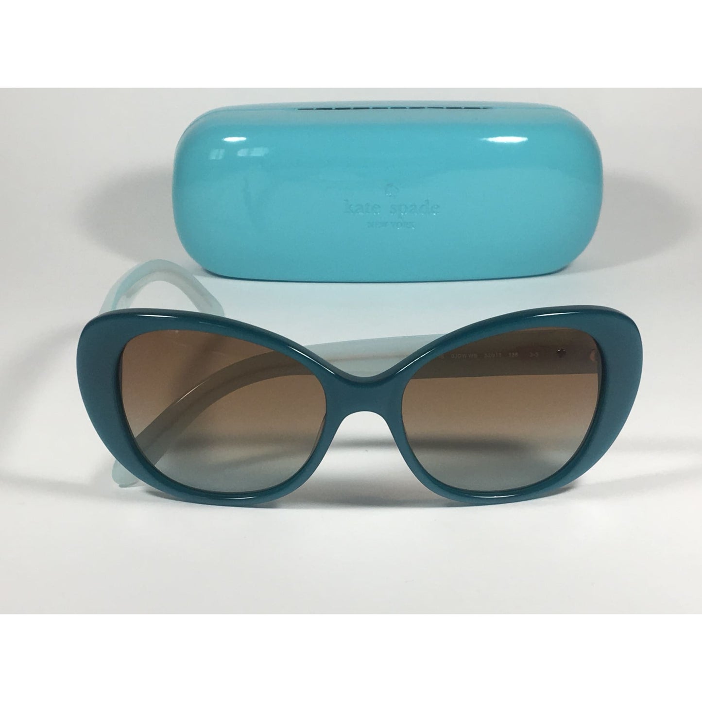 Kate Spade Emery Cat Eye Sunglasses Aqua Sea Glass Brown Gradient Lens Emery/s 0JGW WB - Sunglasses
