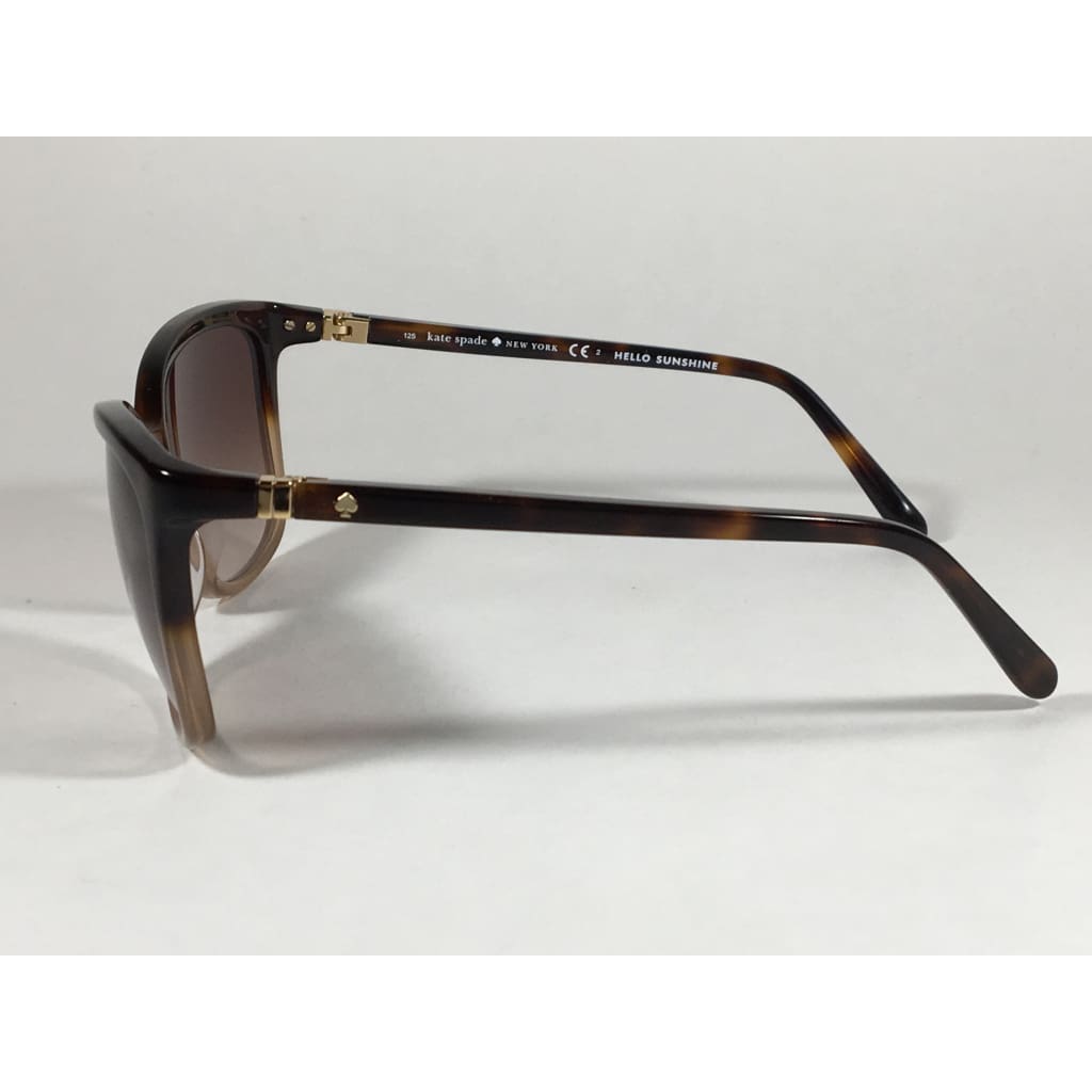 Kate Spade Kasie/s S5B Jd Square Sunglasses Brown Havana Frame With Brown Gradient Lens - Sunglasses