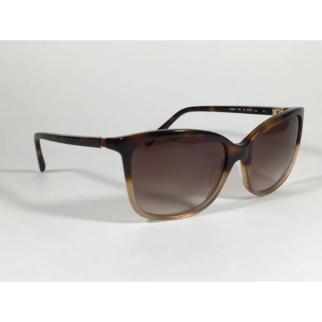 Kate Spade Kasie/s S5B Jd Square Sunglasses Brown Havana Frame With Brown Gradient Lens - Sunglasses