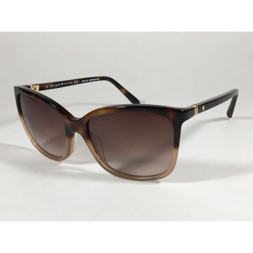 Kate Spade Kasie/s S5B Jd Square Sunglasses Brown Havana Frame With Brown Gradient Lens - Sunglasses