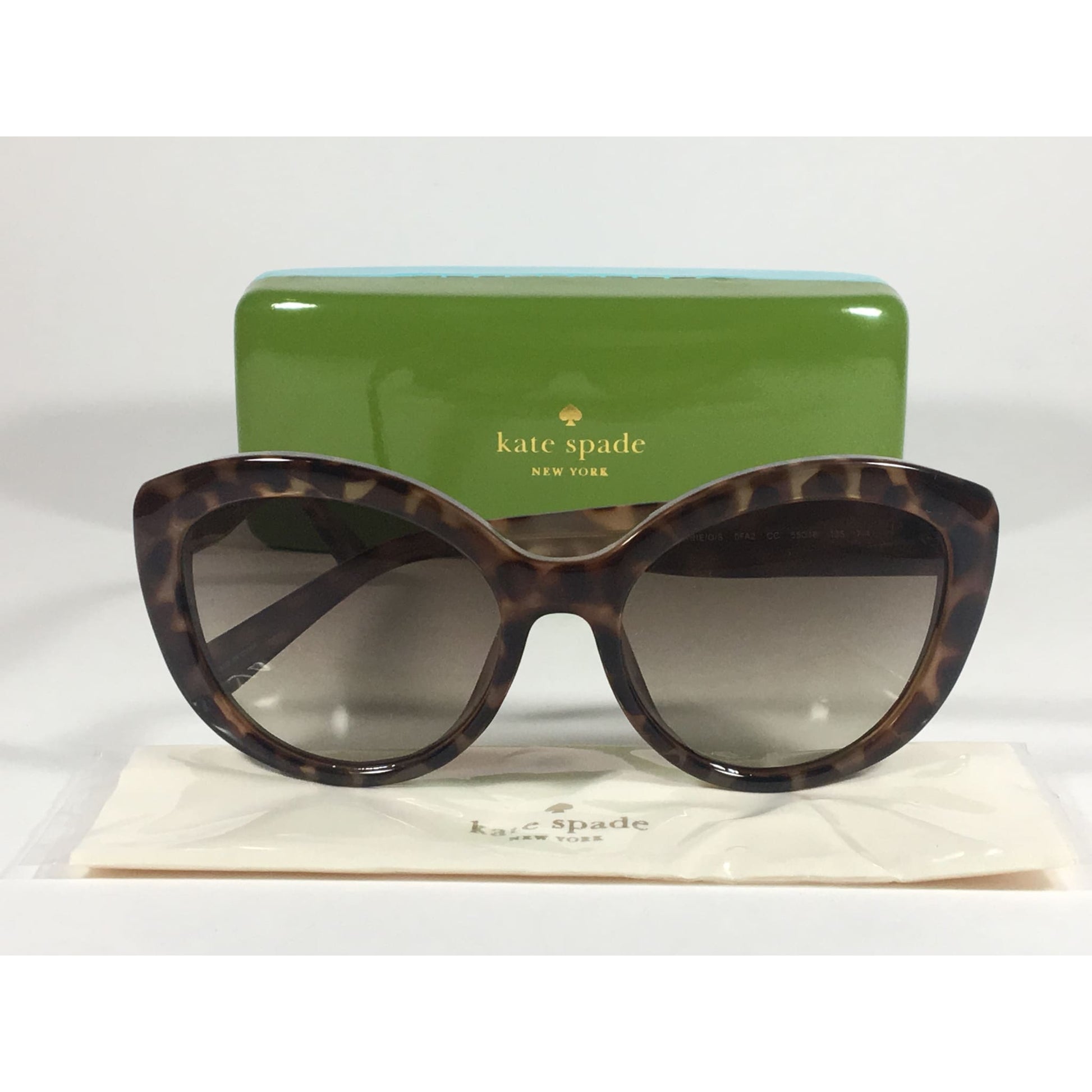 Kate Spade Sherrie Cat Eye Sunglasses Brown Tortoise Frame Brown Gradient Lens 0Fa2 Cc - Sunglasses