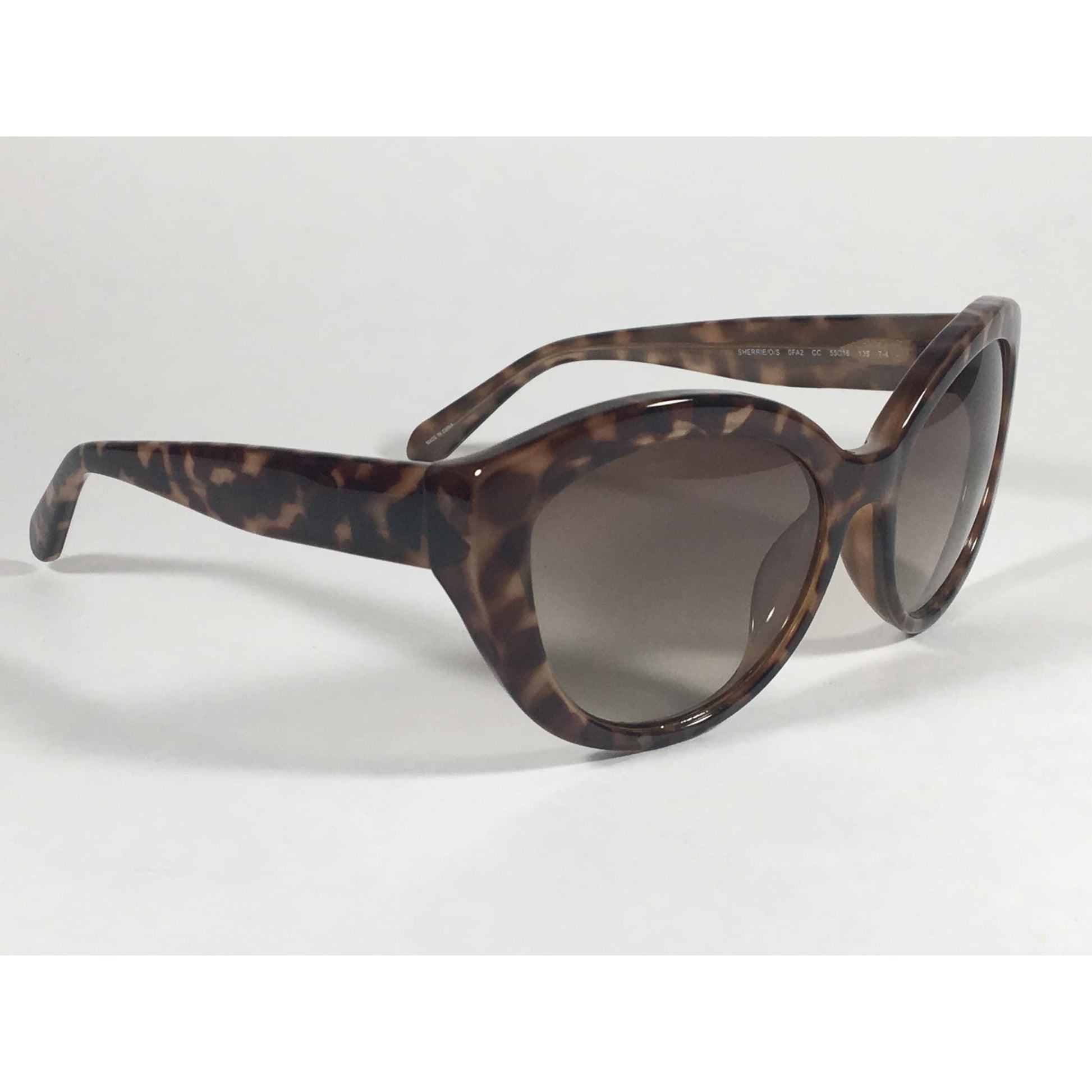 Kate Spade Sherrie Cat Eye Sunglasses Brown Tortoise Frame Brown Gradient Lens 0Fa2 Cc - Sunglasses