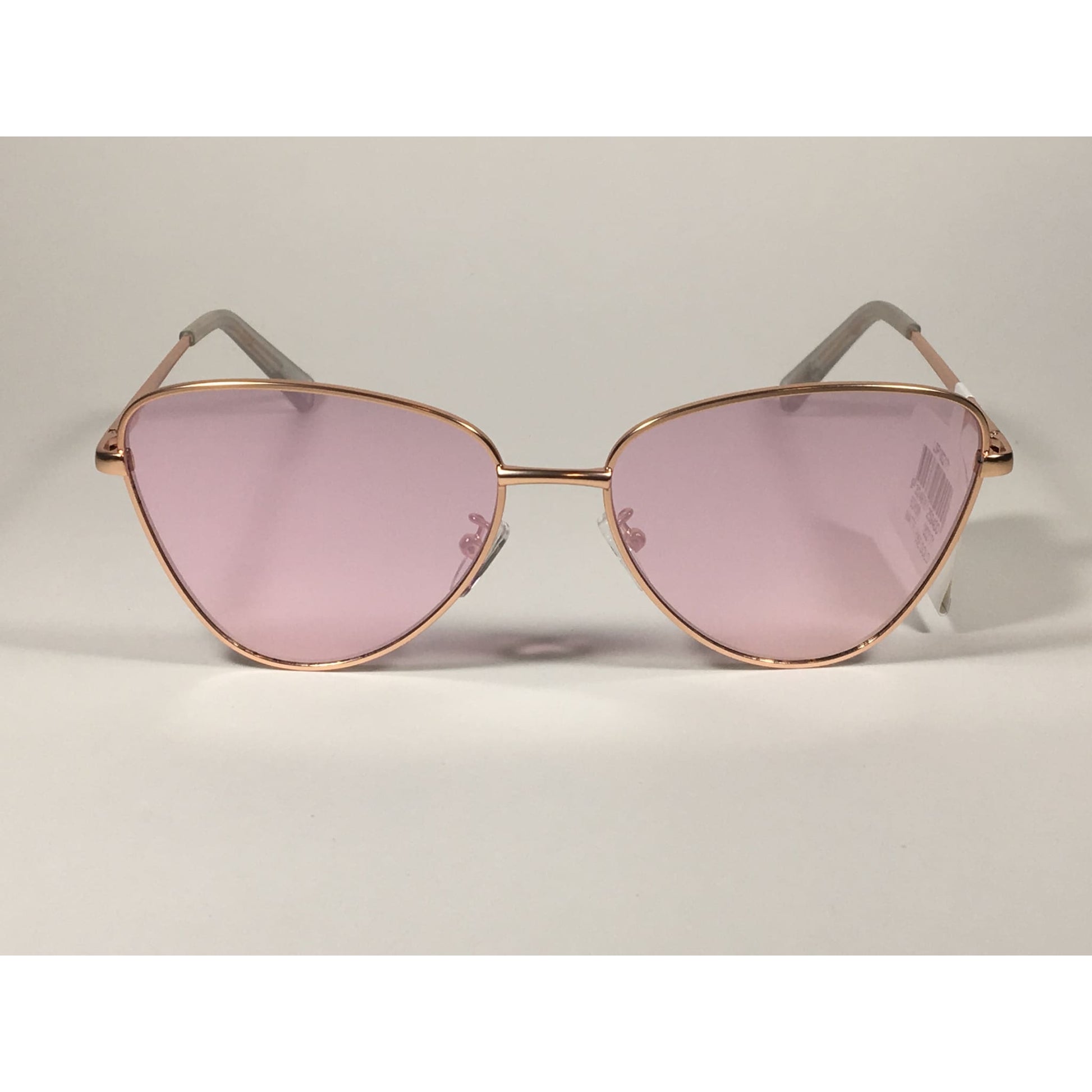 Le Specs Echo Butterfly Cat Sunglasses Matte Rose Gold Frame Pink Mirror Lens LSP1802171 - Sunglasses