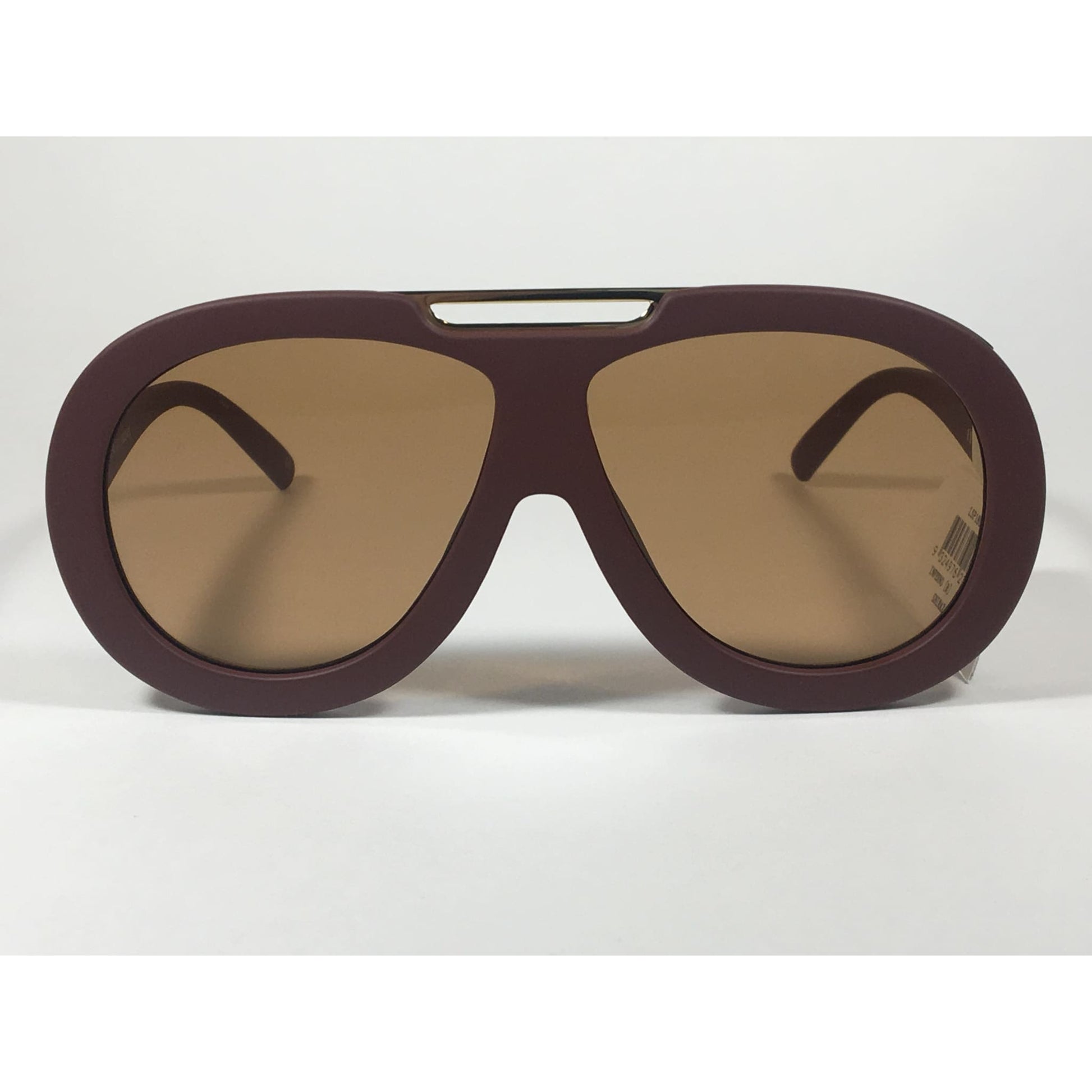 Le Specs LSP1802402 Inferno Large Aviator Pilot Sunglasses Dark Red Wine Shiraz Brown Lens - Sunglasses